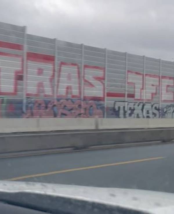 Ein Graffiti an der Leverkusener Brücke