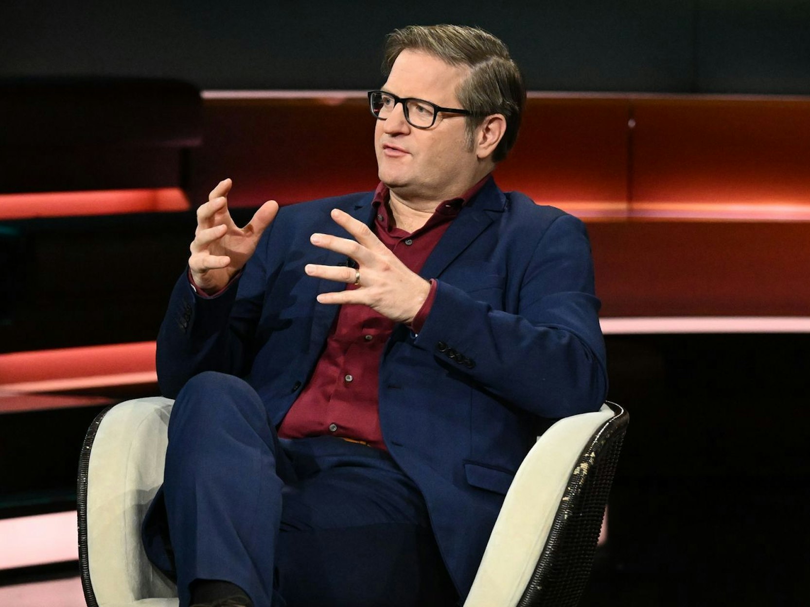 Journalist Michael Bröcker warnte bei „Markus Lanz“ vor den Konsequenzen des US-amerikanischen Militäreinsatzes in Venezuela. (Bild: Cornelia Lehmann / ZDF)