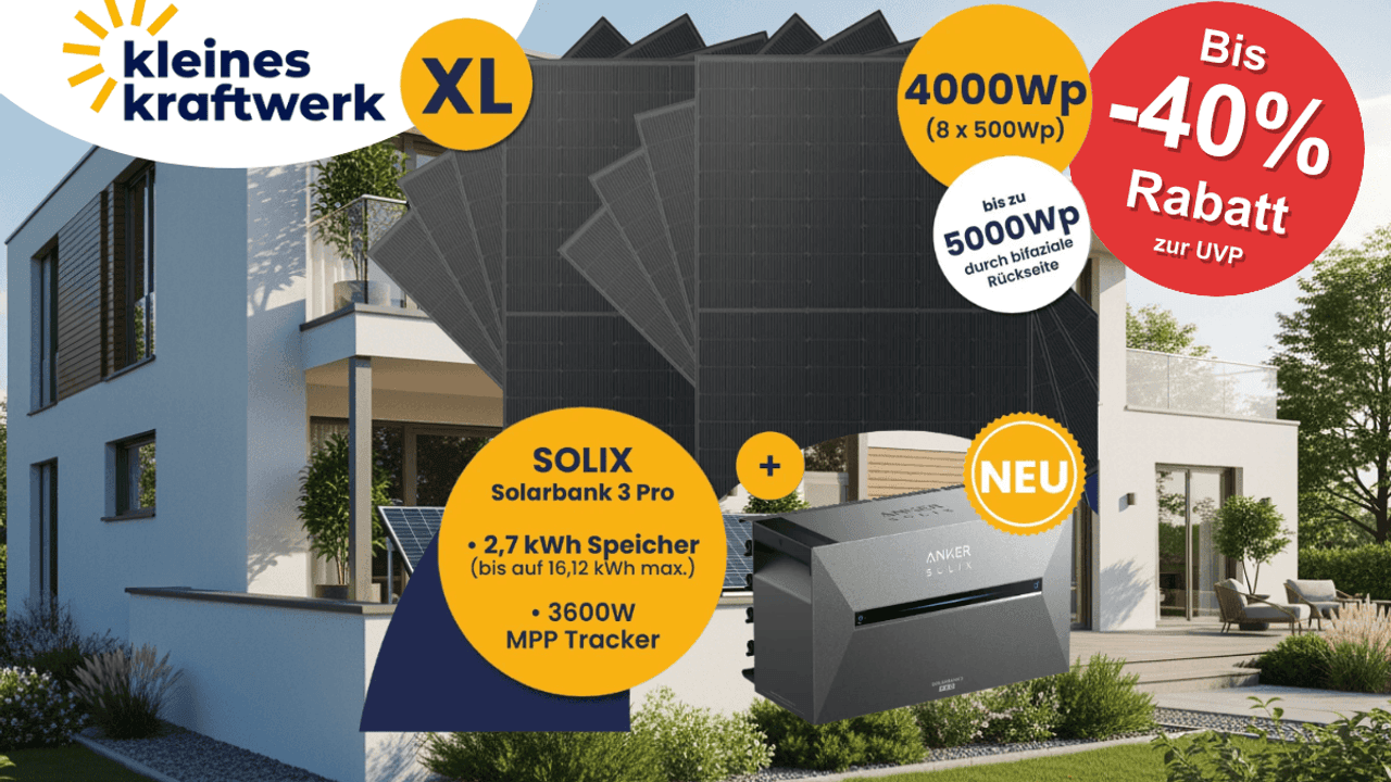 Das 4000Wp Balkonkraftwerk von Kleines Kraftwerk