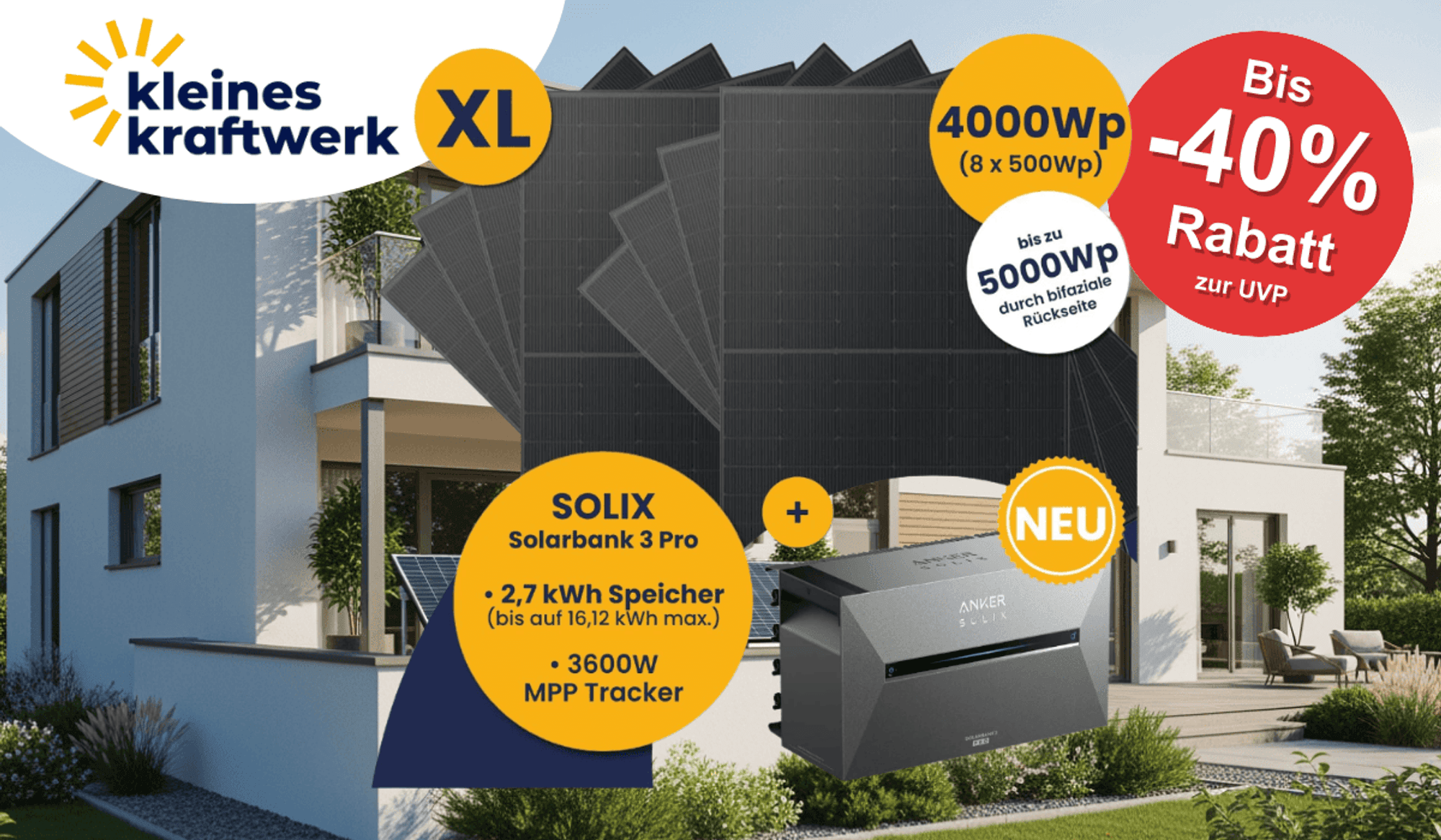 Das 4000Wp Balkonkraftwerk von Kleines Kraftwerk