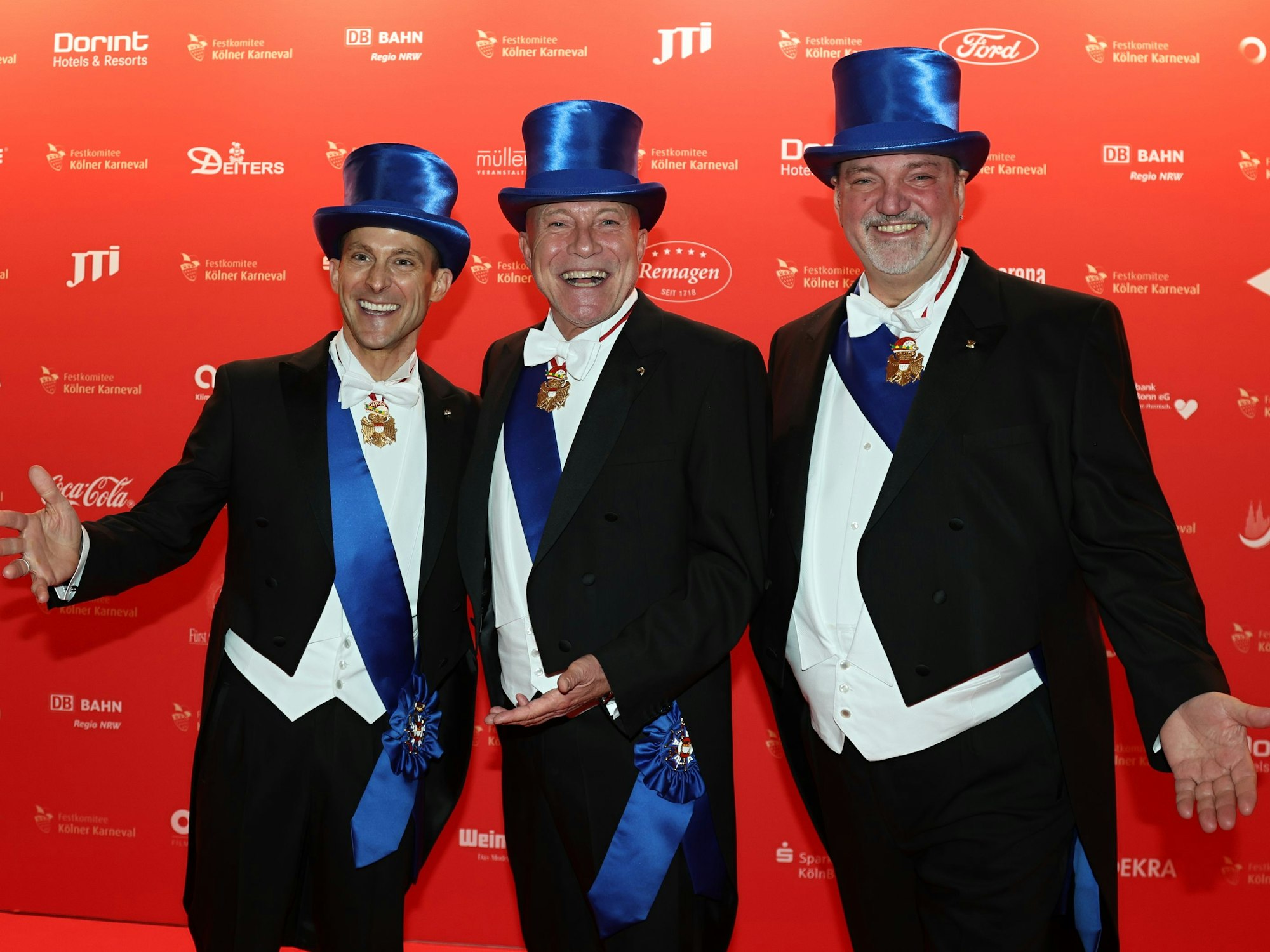 Das ehemalige Dreigestirn auf dem Roten Teppich.