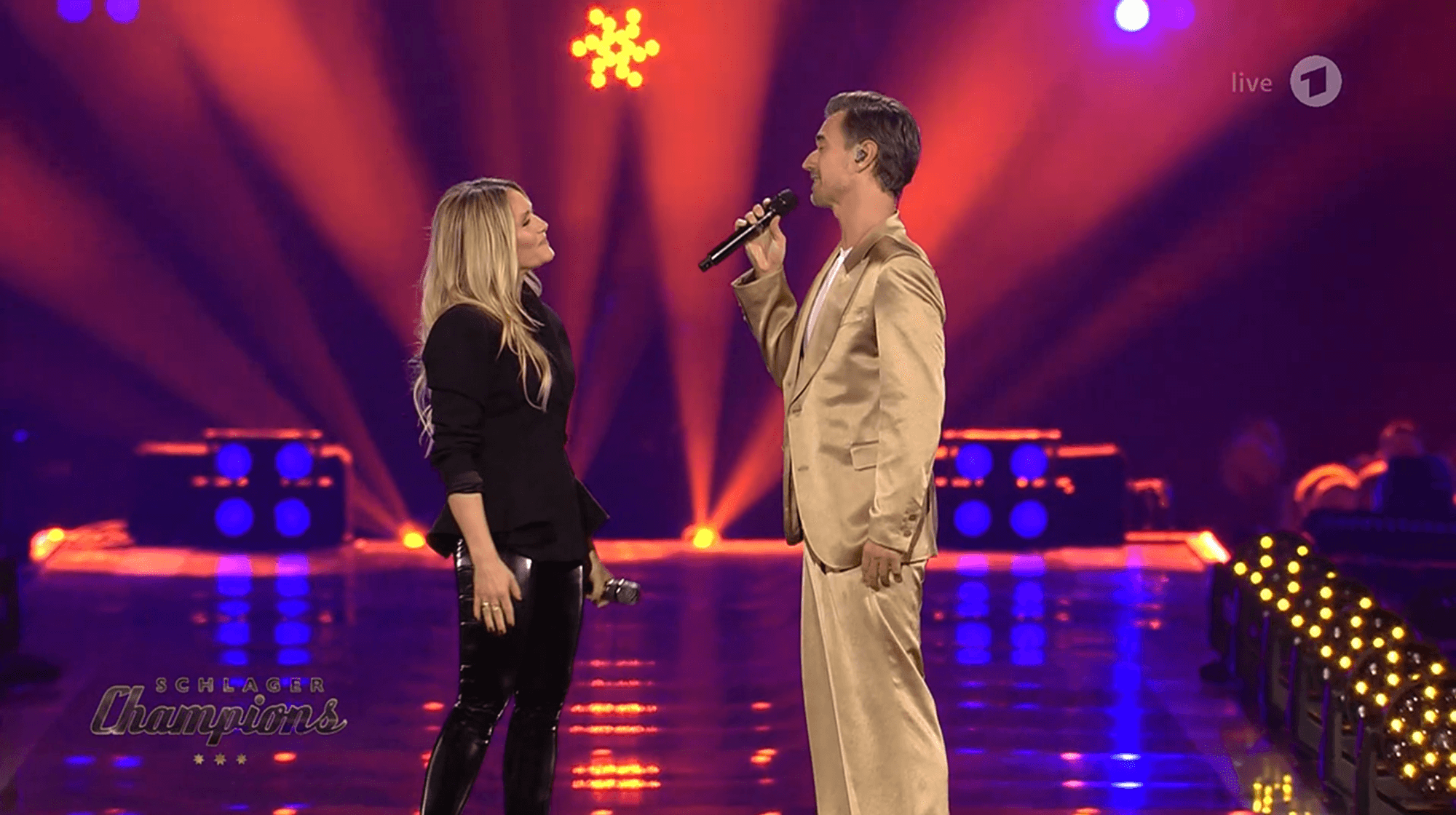 Nach der Babypause war Helene Fischer erstmals bei Florian Silbereisen in ARD-„Schlagerchampions” zu Gast.
