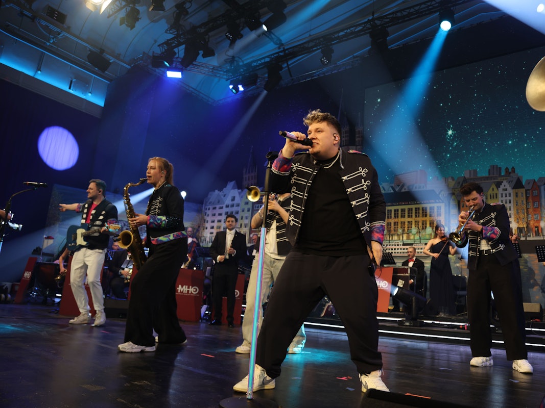 Die Band Druckluft bei der Prinzenproklamation Anfang des Jahres im Gürzenich.