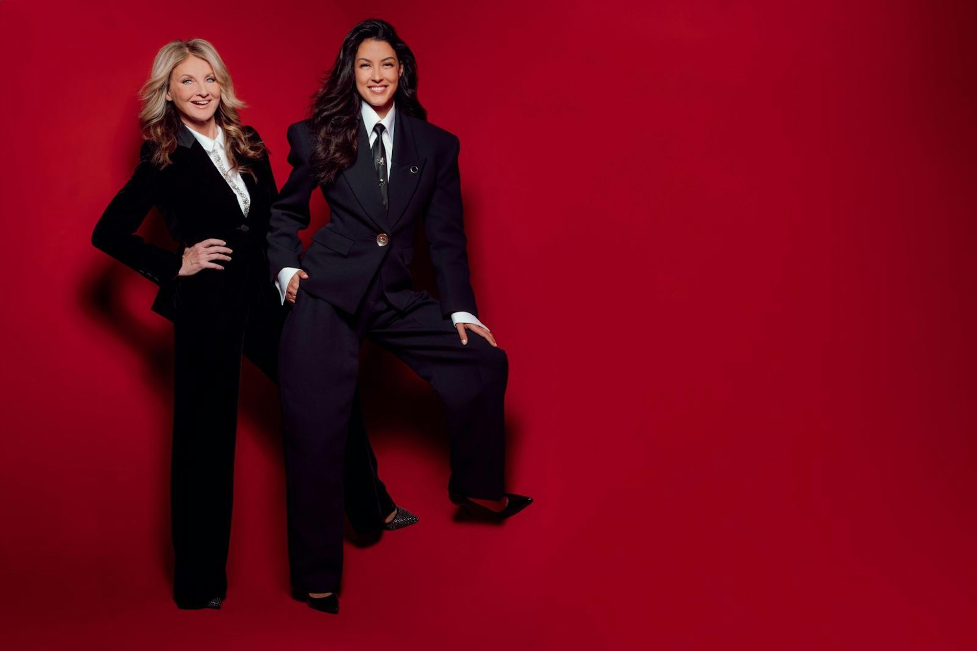 Als Frauke Ludowig (links) mit „Exclusiv“ am 2. Mai 1994 anfing, war Rebecca Mir gerade einmal zwei Jahre alt. (Bild: RTL / Stephan Pick)