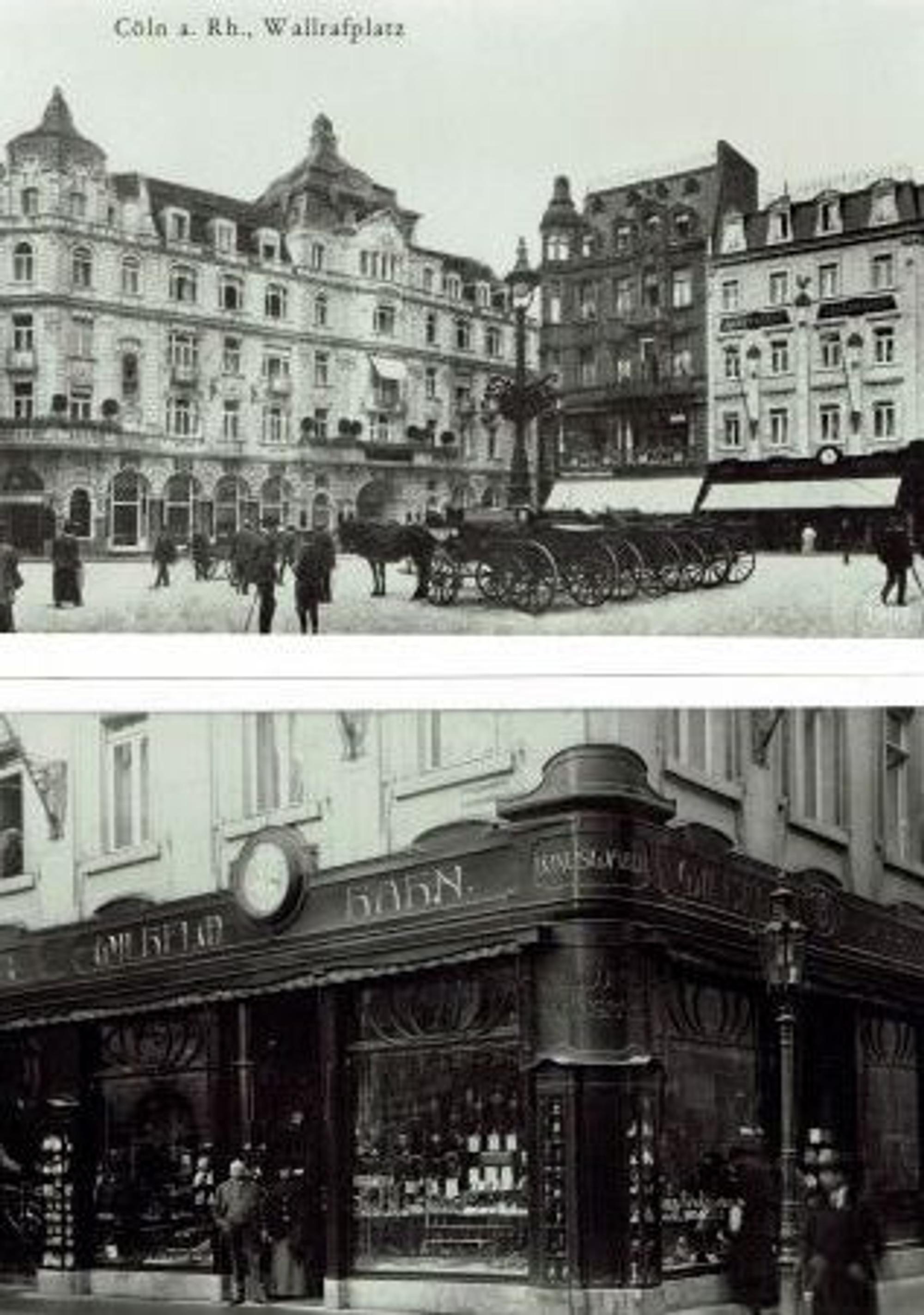 Alte Postkarten mit dem Kölner Wallraffplatz