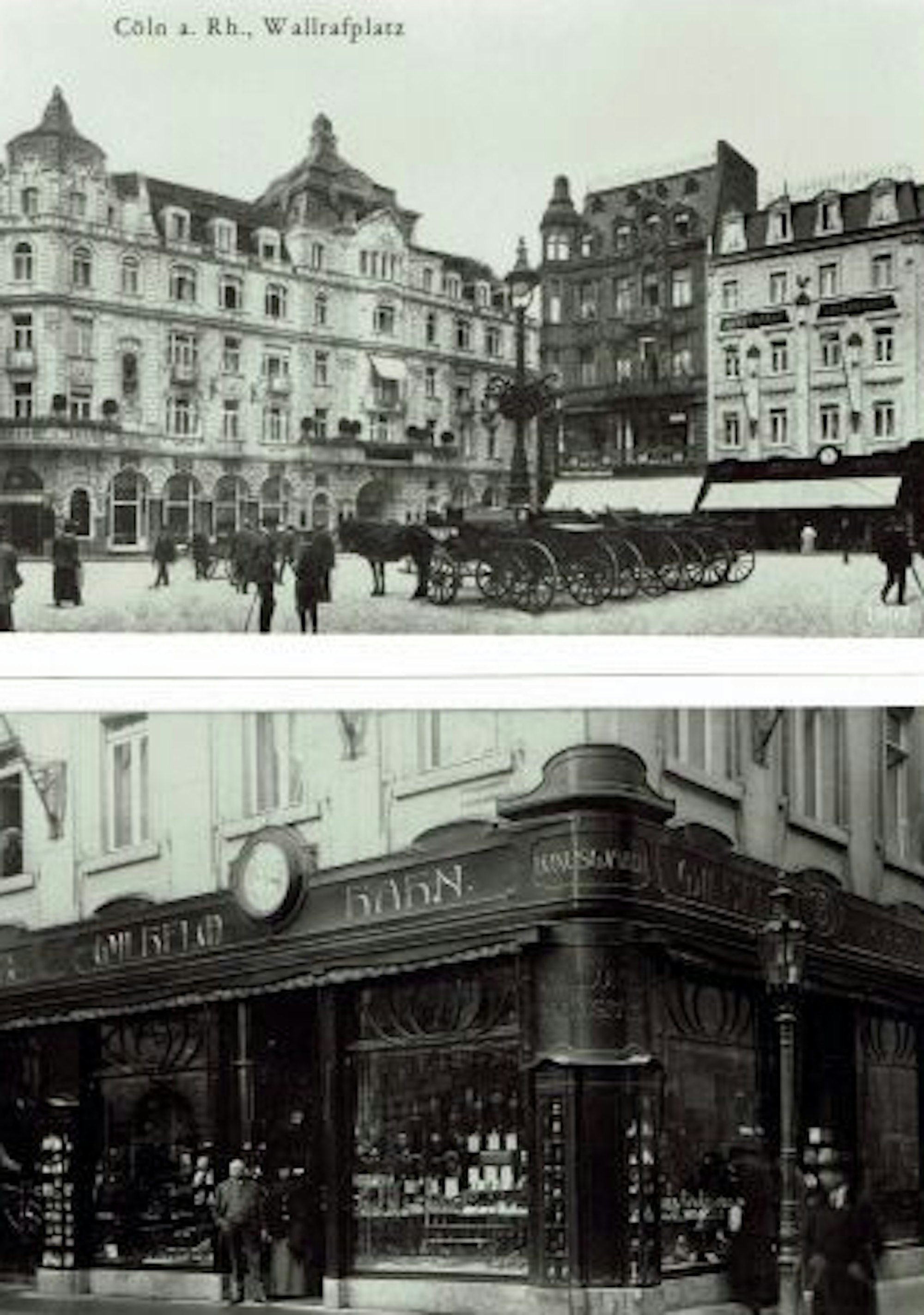 Alte Postkarten mit dem Kölner Wallraffplatz