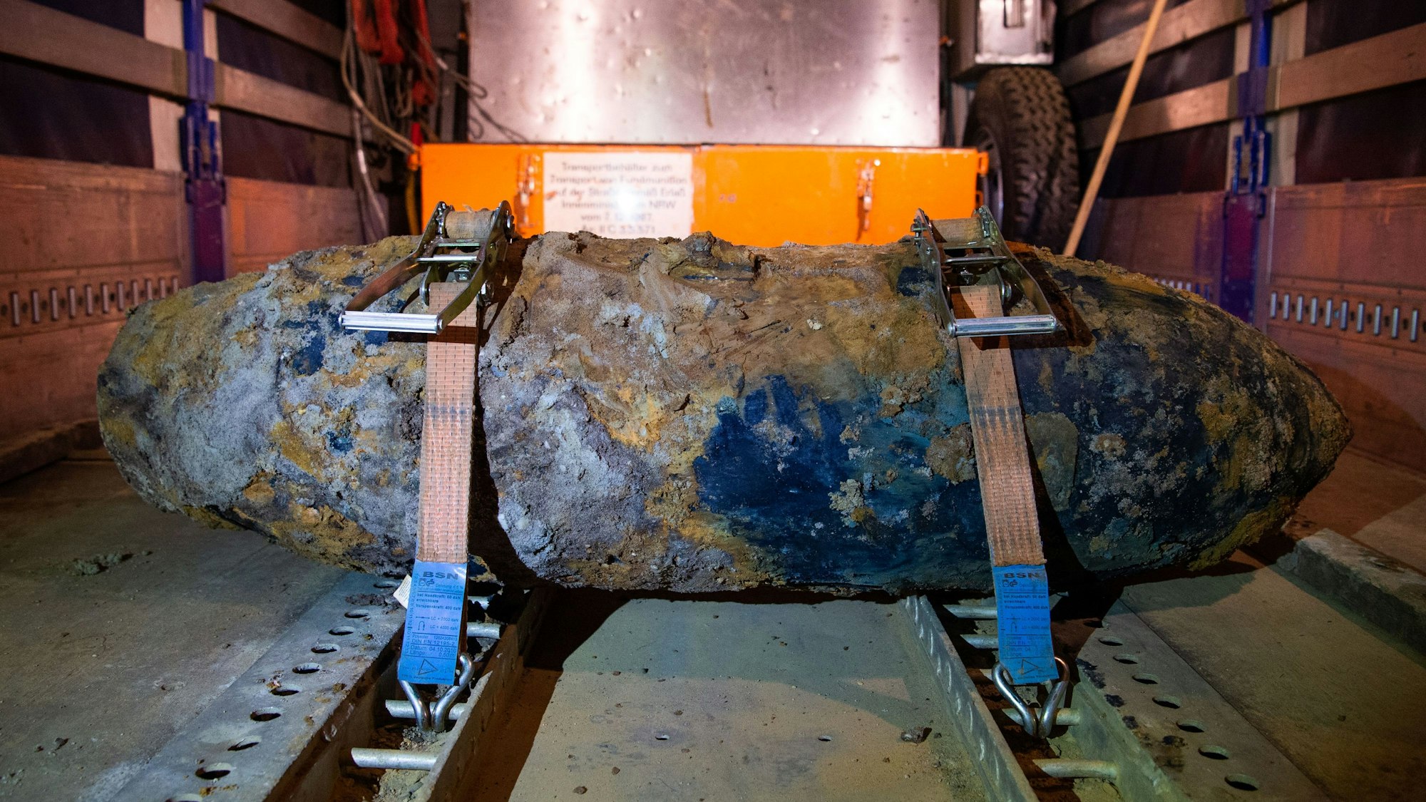 Eine entschärfte Fliegerbombe (Symbolbild): In Aachen wurde ein 250-Kilo-Blindgänger gefunden.