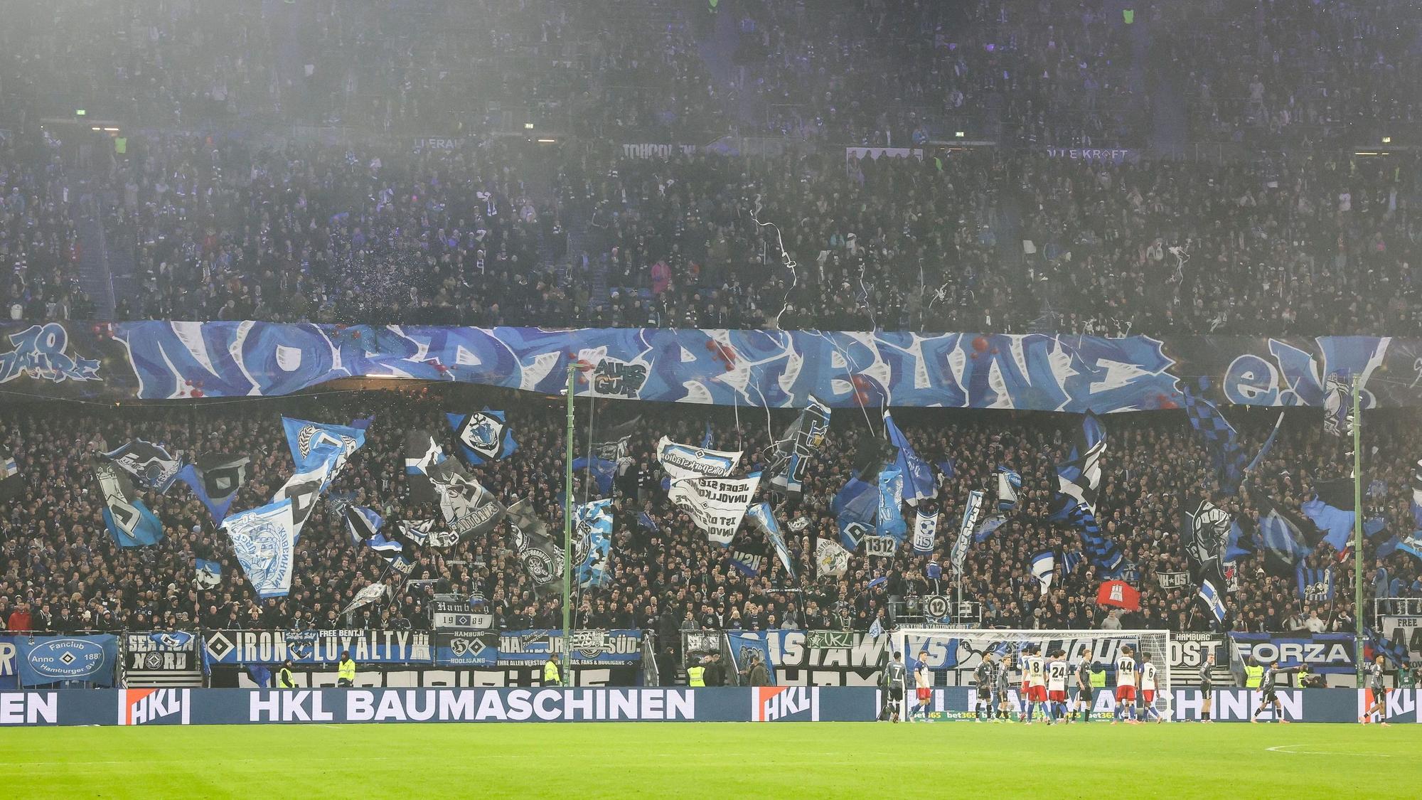 Die Nordtribüne im Stadion des Hamburger SV.