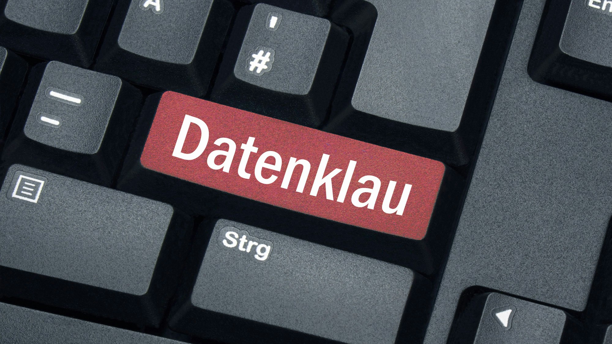 Tastatur mit der Aufschrift „Datenklau“