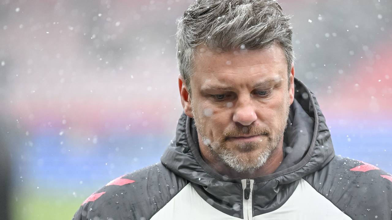 Lukas Kwasniok im Schneetreiben.