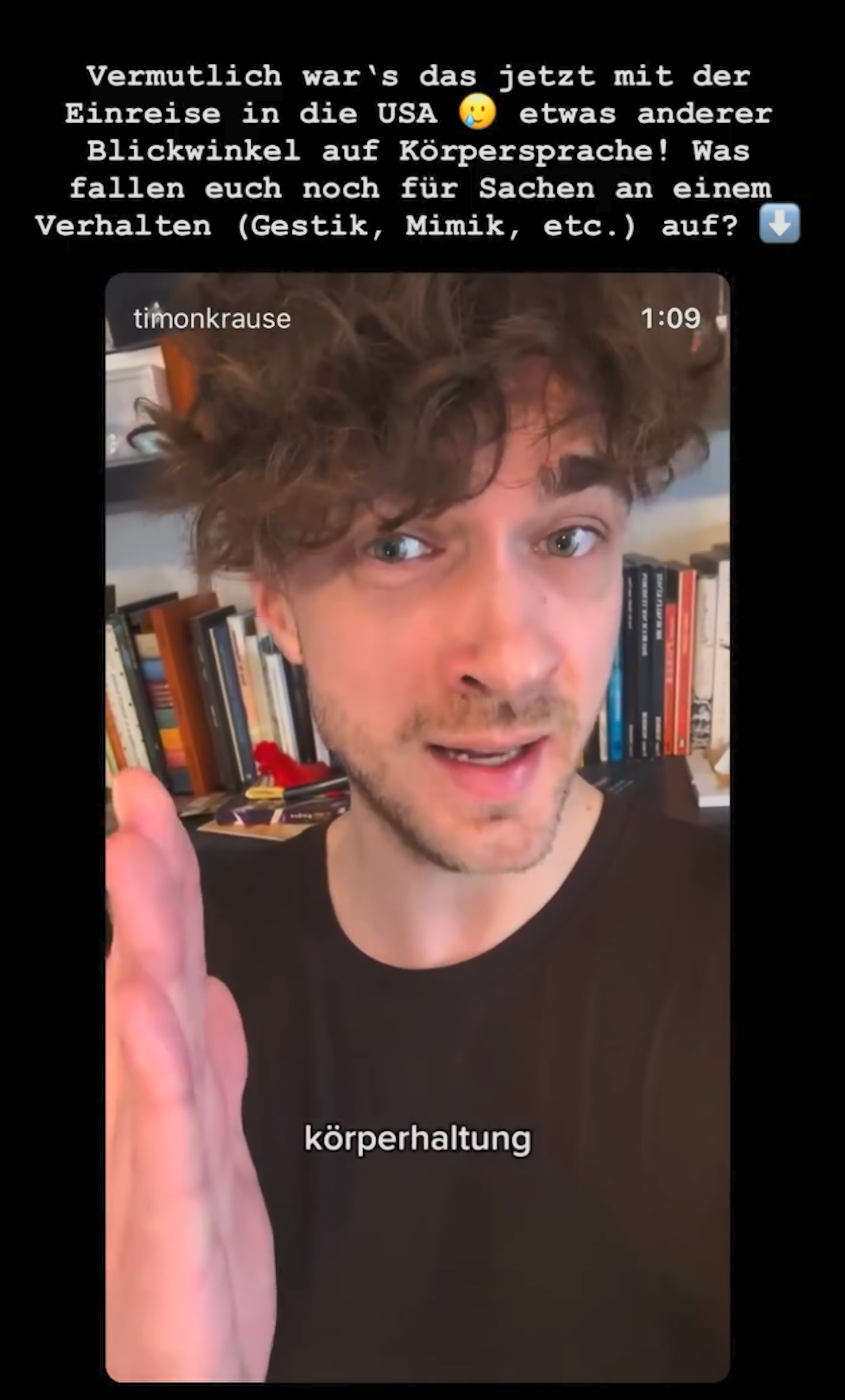 Mentalist Timon Krause nimmt in einer Instagram-Story Donald Trump unter die Lupe.