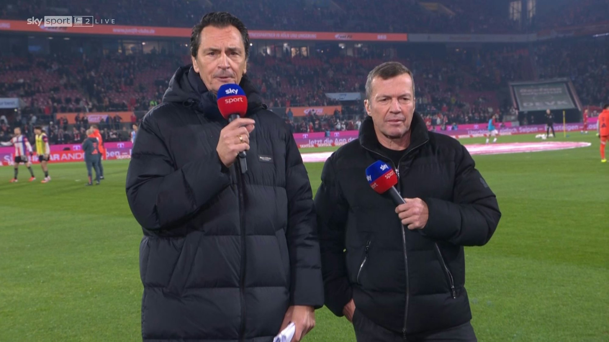 Sebastian Hellmann und Lothar Matthäus sprechen bei Sky.
