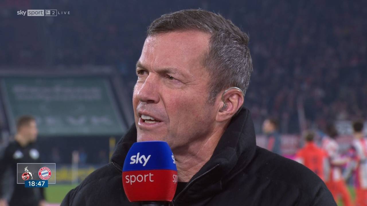 Lothar Matthäus spricht bei einem TV-Einsatz für Sky.