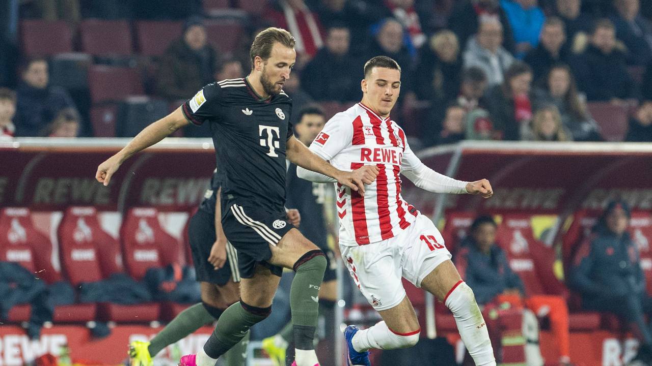 Harry Kane im Zweikampf mit Said El Mala.