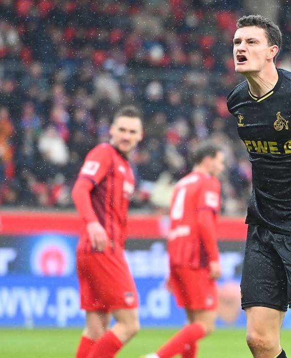 Eric Martel jubelt gegen Heidenheim.