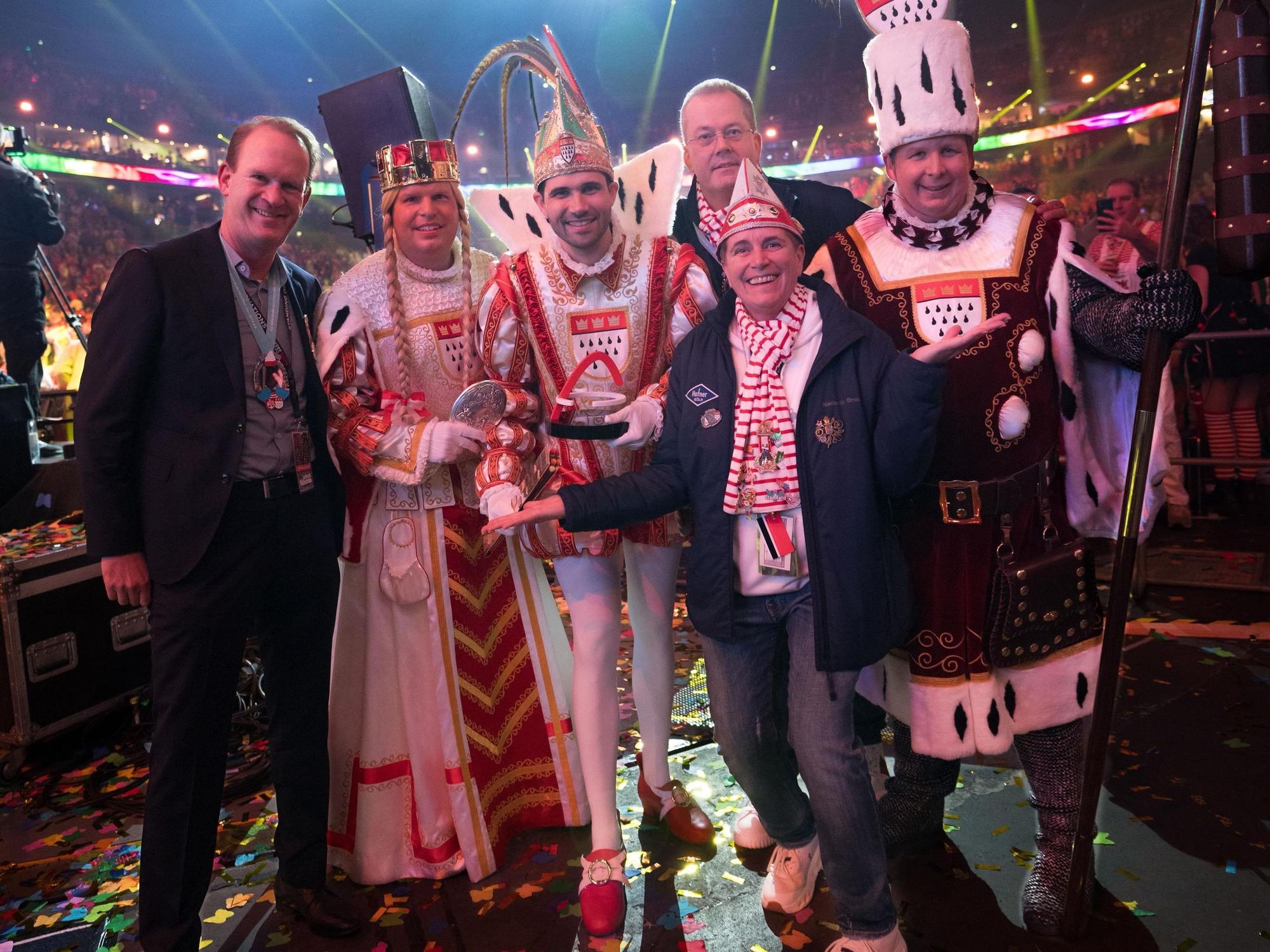 Stefan Löcher mit dem Kölner Dreigestirn.