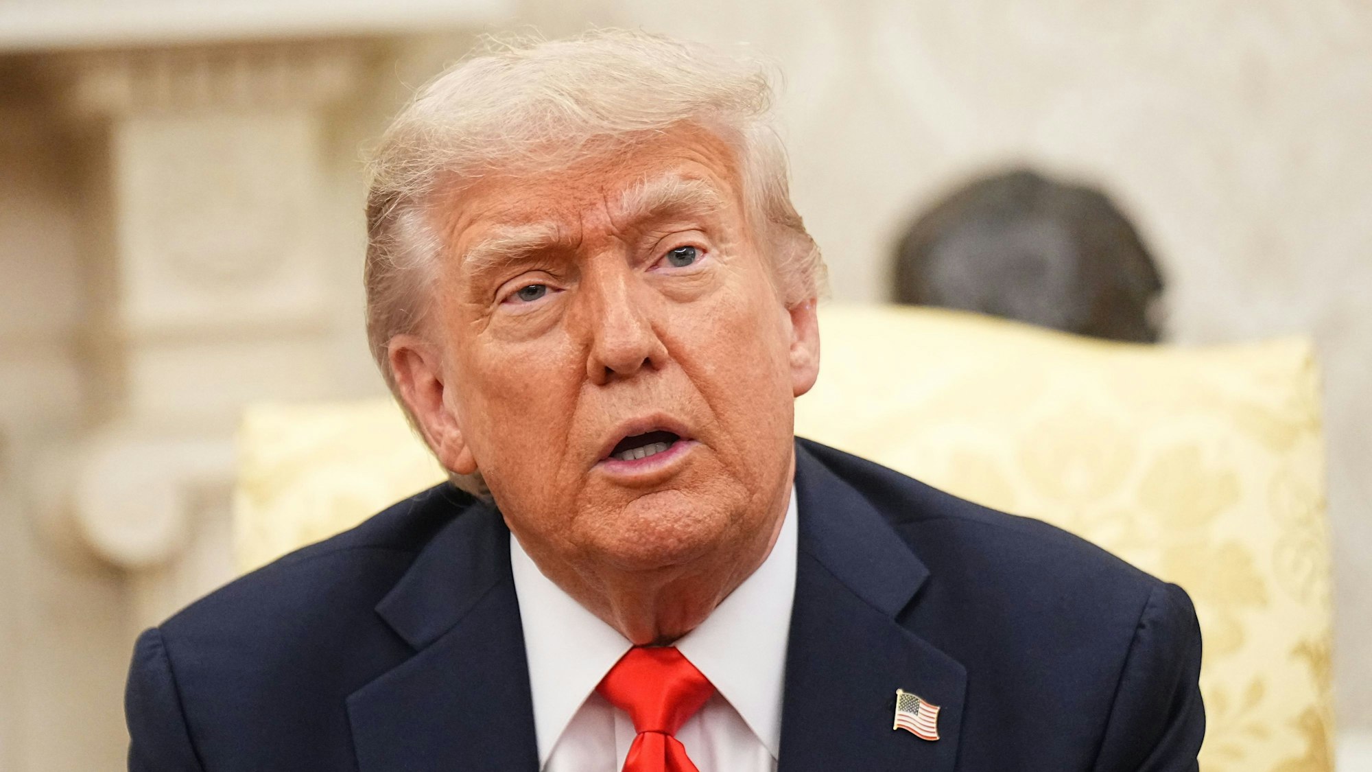 US-Präsident Donald Trump im Juni 2025 im Weißen Haus: Trump erhebt weiter Besitzanspruch auf Grönland.