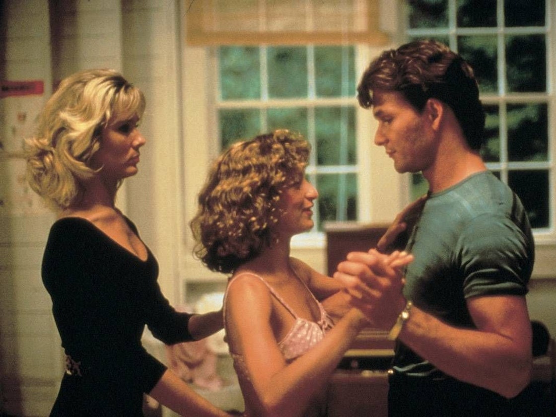 „Dirty Dancing“ mit Cynthia Rhodes (l), Jennifer Grey (m) und Patrick Swayze (r) gilt als absoluter Kultfilm.