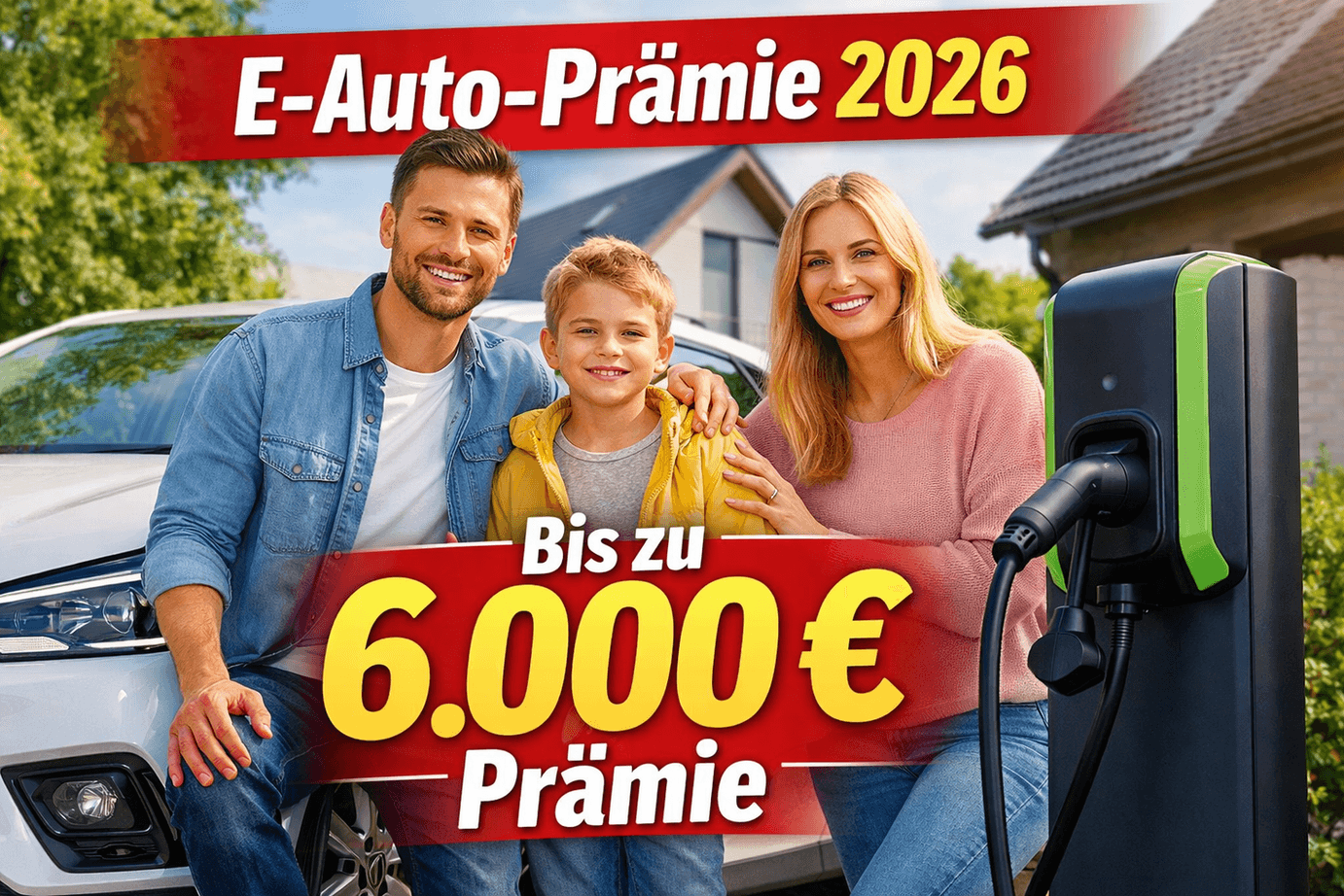 E-Auto-Prämie 2026: 6.000 € Förderung + Top-Leasingangebote dieser
