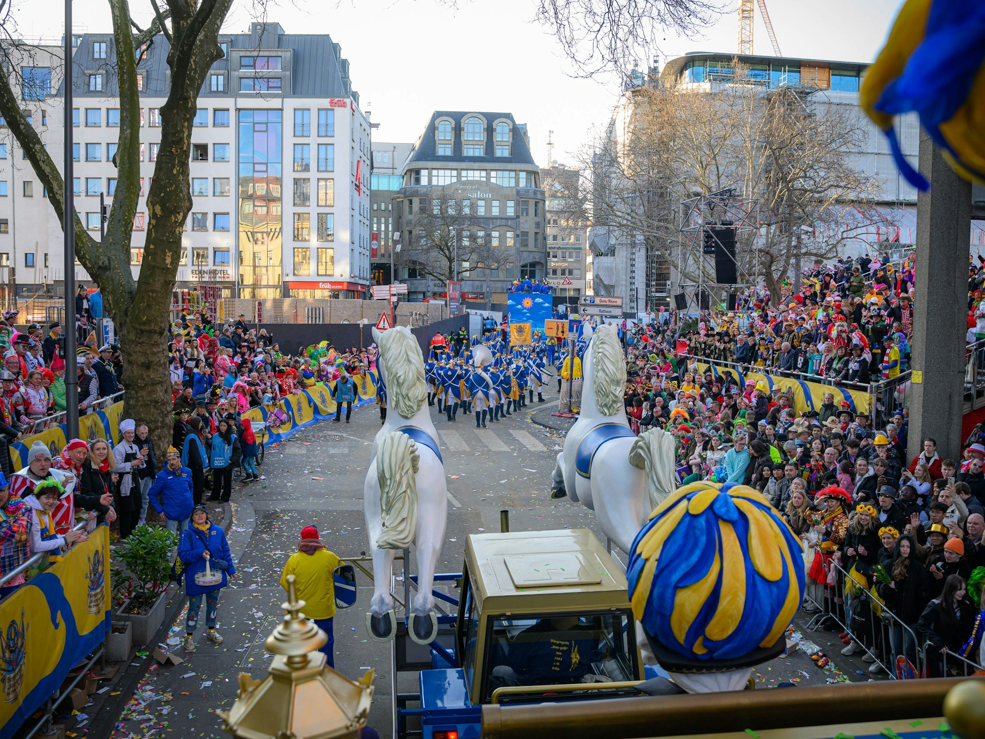 Blick auf die Tribünen der Bürgergarde.