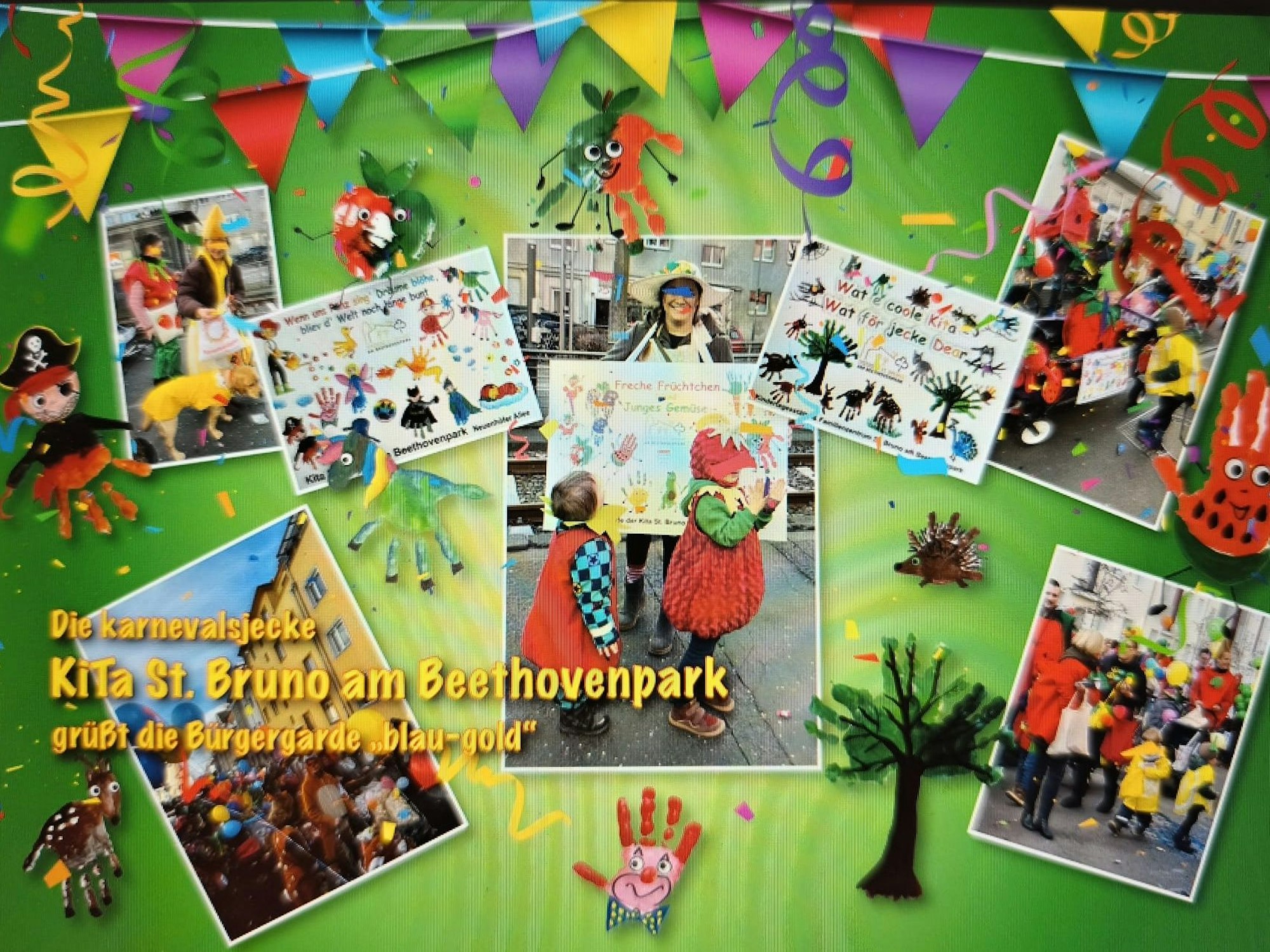 Die Kita St. Bruno hat eine Fotocollage erstellt.