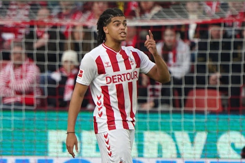 Jahmal Simpson-Pusey, 1. FC Köln, in Aktion auf dem Platz.