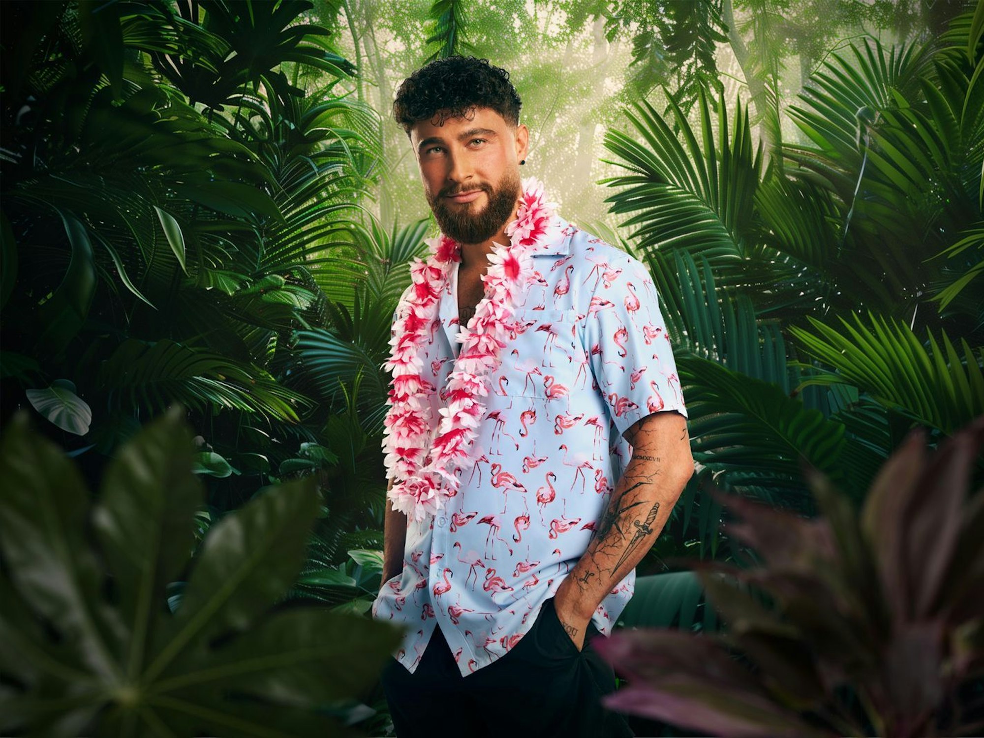 Dr. Bob schätzt Reality-Star Umut Tekins Siegchancen am höchsten ein. Doch auch Eva Benetatou und Hubert Fella traut er einiges zu. (Bild: RTL / Hintergrund KI-generiert)