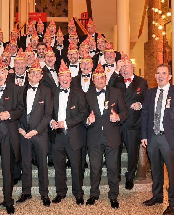Ehemalige Dreigestirne beim Gruppenbild im Gürzenich.