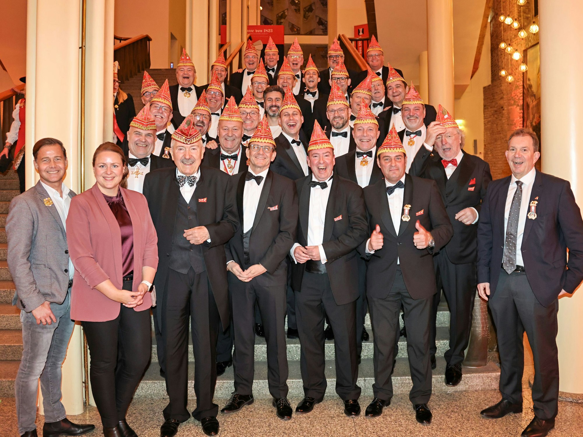 Ehemalige Dreigestirne beim Gruppenbild im Gürzenich.