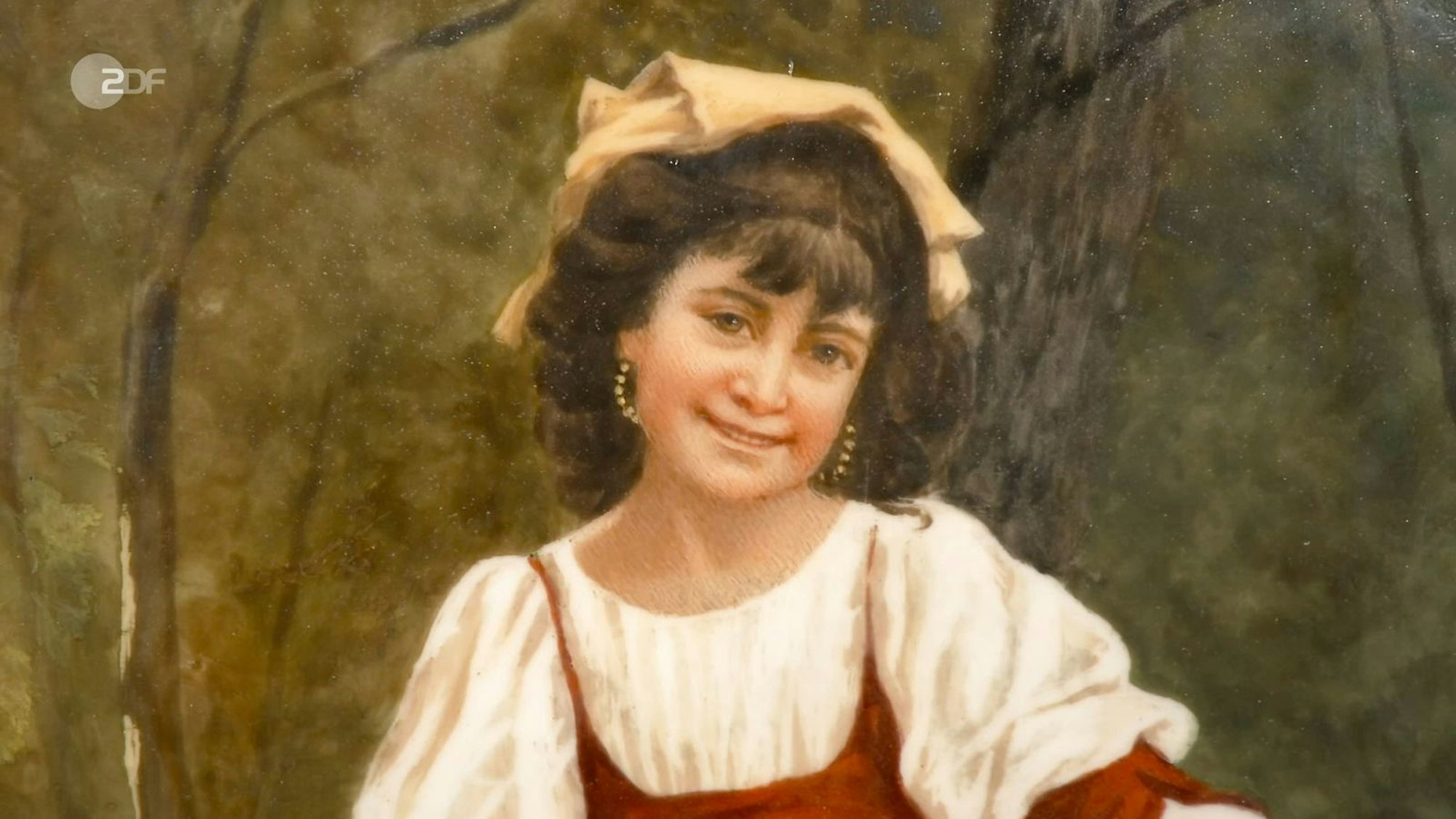 Ebenfalls verkauft wurde das Ölgemälde auf Porzellan von Berthe Dehée aus den 1880er-Jahren, dessen Wert die Expertin auf 400 bis 500 Euro schätzte. Ferdinand Resul Adanir zahlte 510 Euro.
(Bild: ZDF)