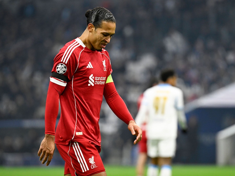 Fußballspieler Virgil van Dijk auf dem Spielfeld