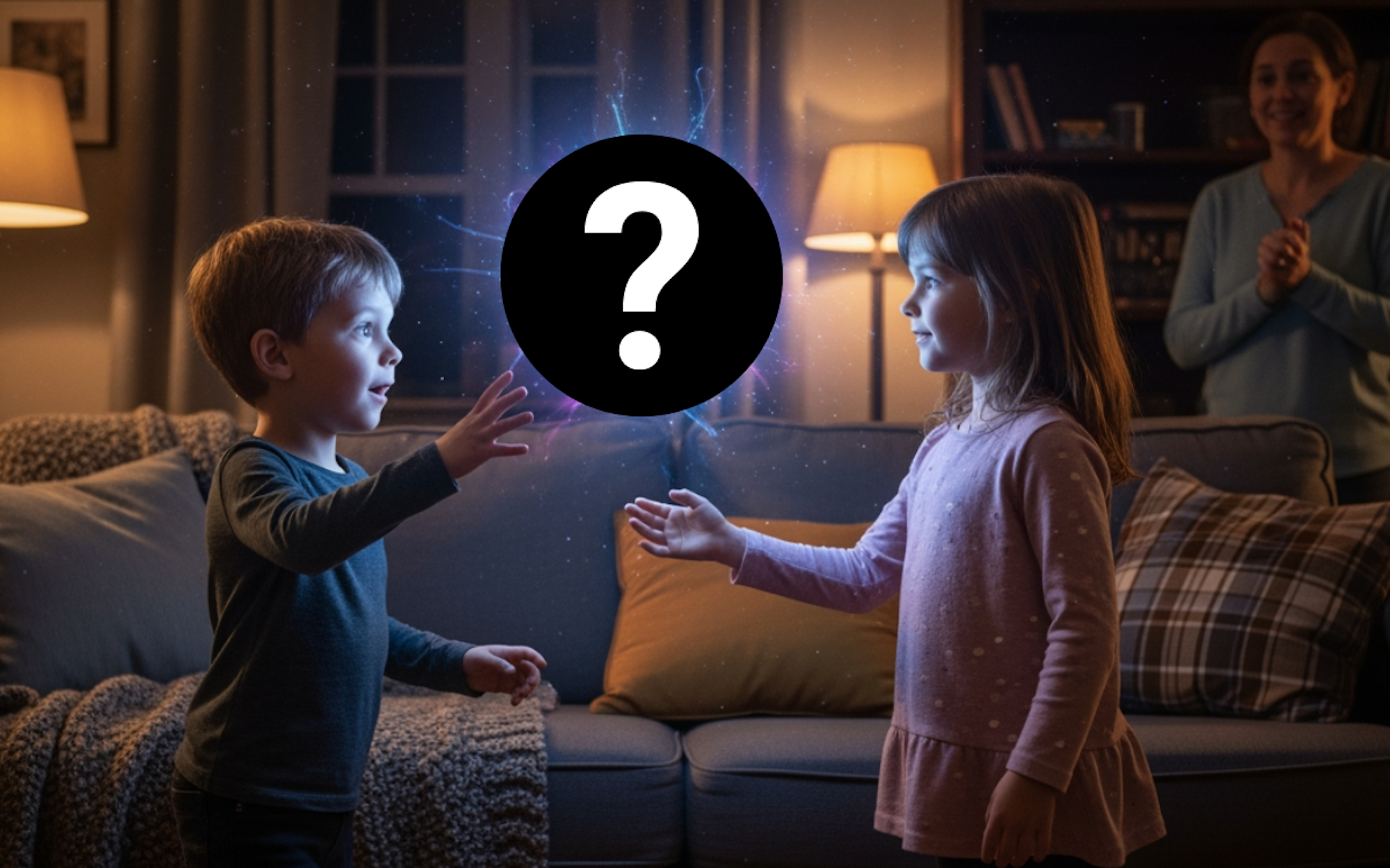 Ein KI generiertes Bild von Kindern die mit einem Spielzeug spielen.