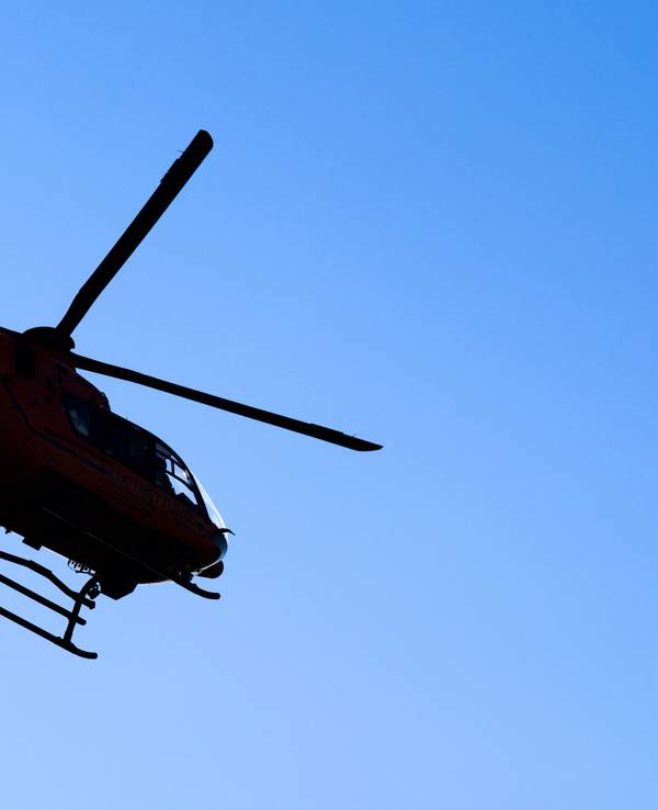 Ein Rettungshubschrauber im Einsatz