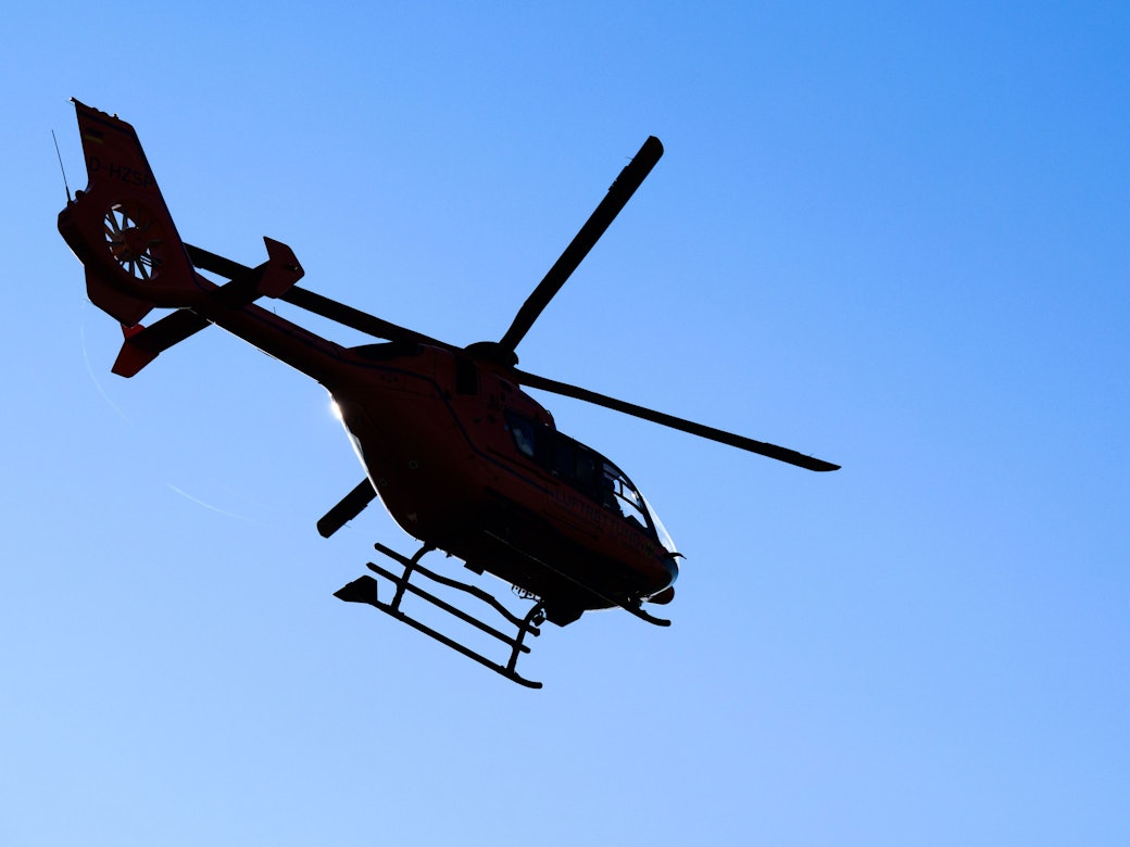 Ein Rettungshubschrauber im Einsatz