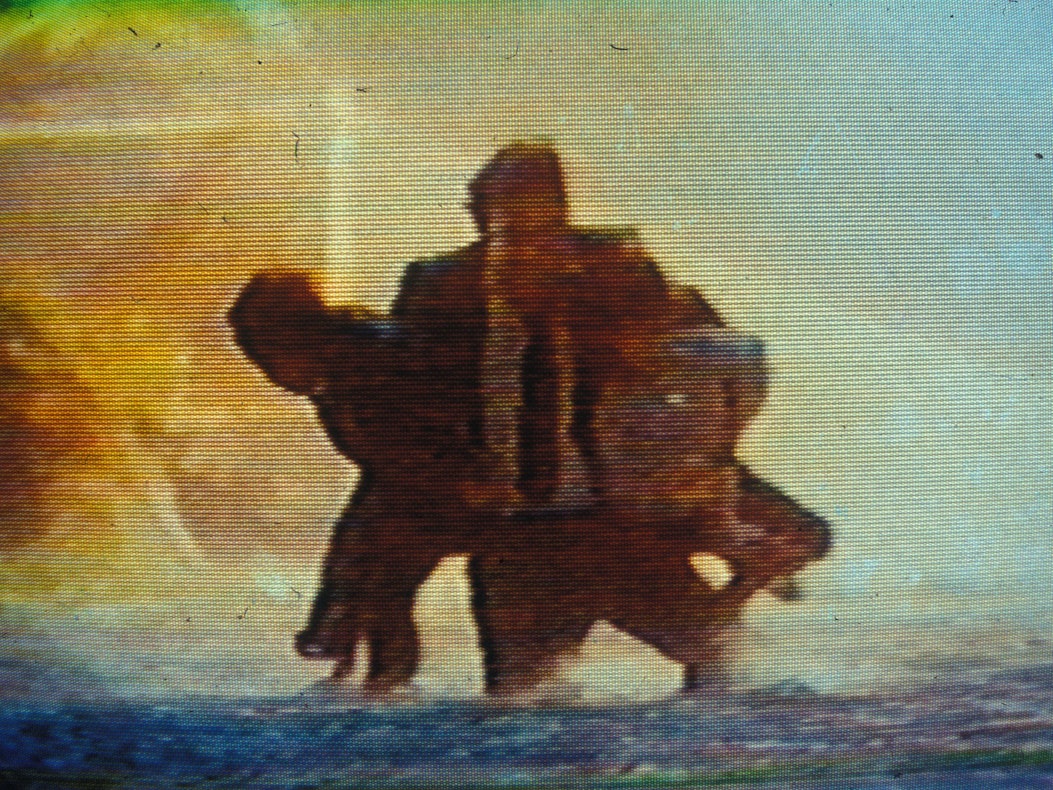 Vic Morrow hält die beiden Kinderdarsteller Renee Shin-Yi Chen und Myca Dinh Le im Arm.