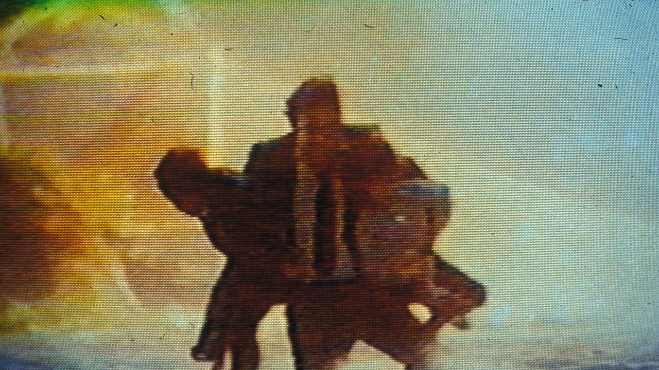 Vic Morrow hält die beiden Kinderdarsteller Renee Shin-Yi Chen und Myca Dinh Le im Arm.