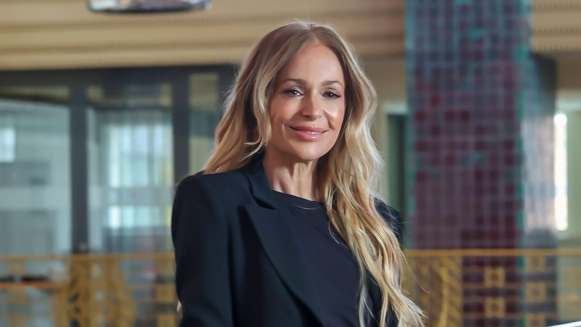 Sängerin Michelle im Hotel Stadtpalais während eines Interviews.