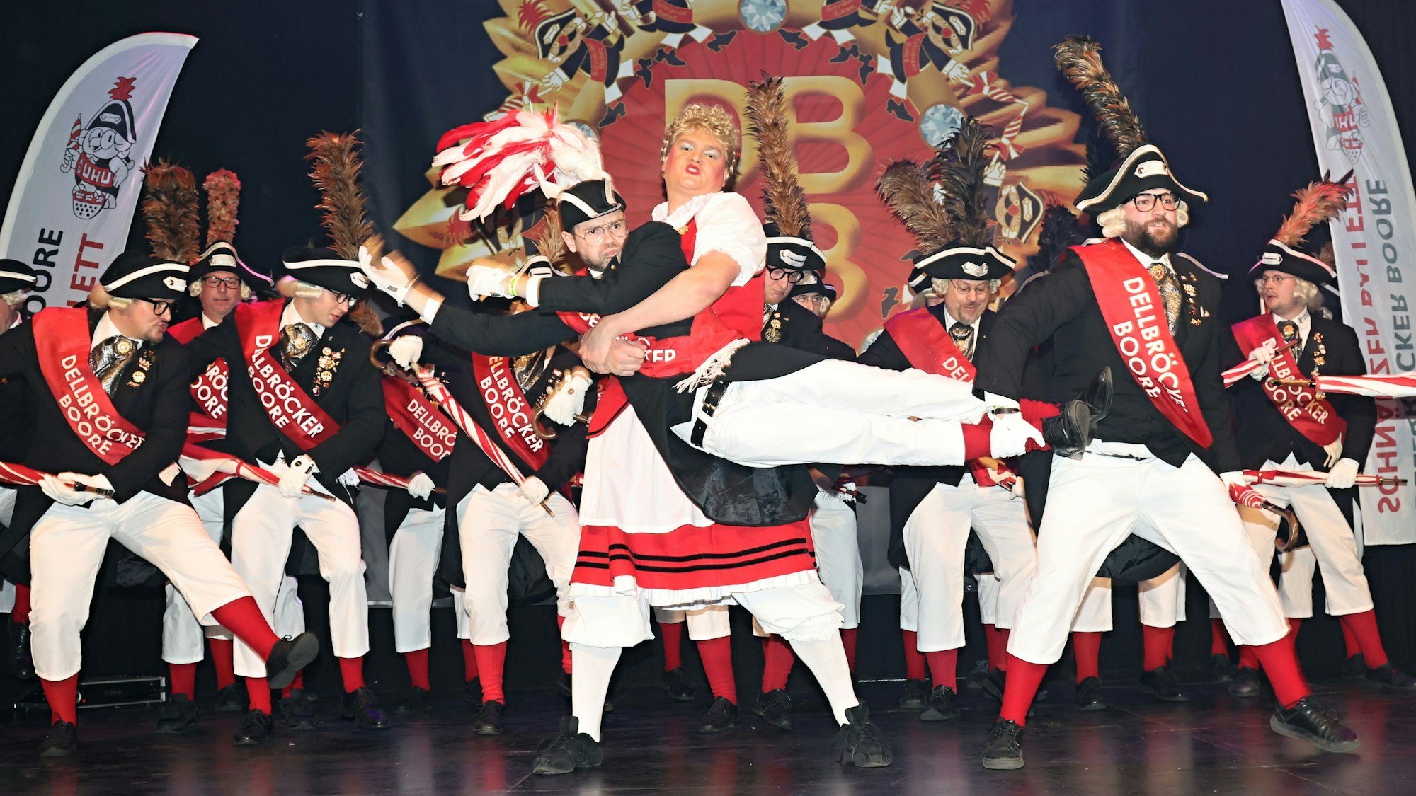 Das Dellbröcker Boore Schnäuzer Ballett auf der Bühne.