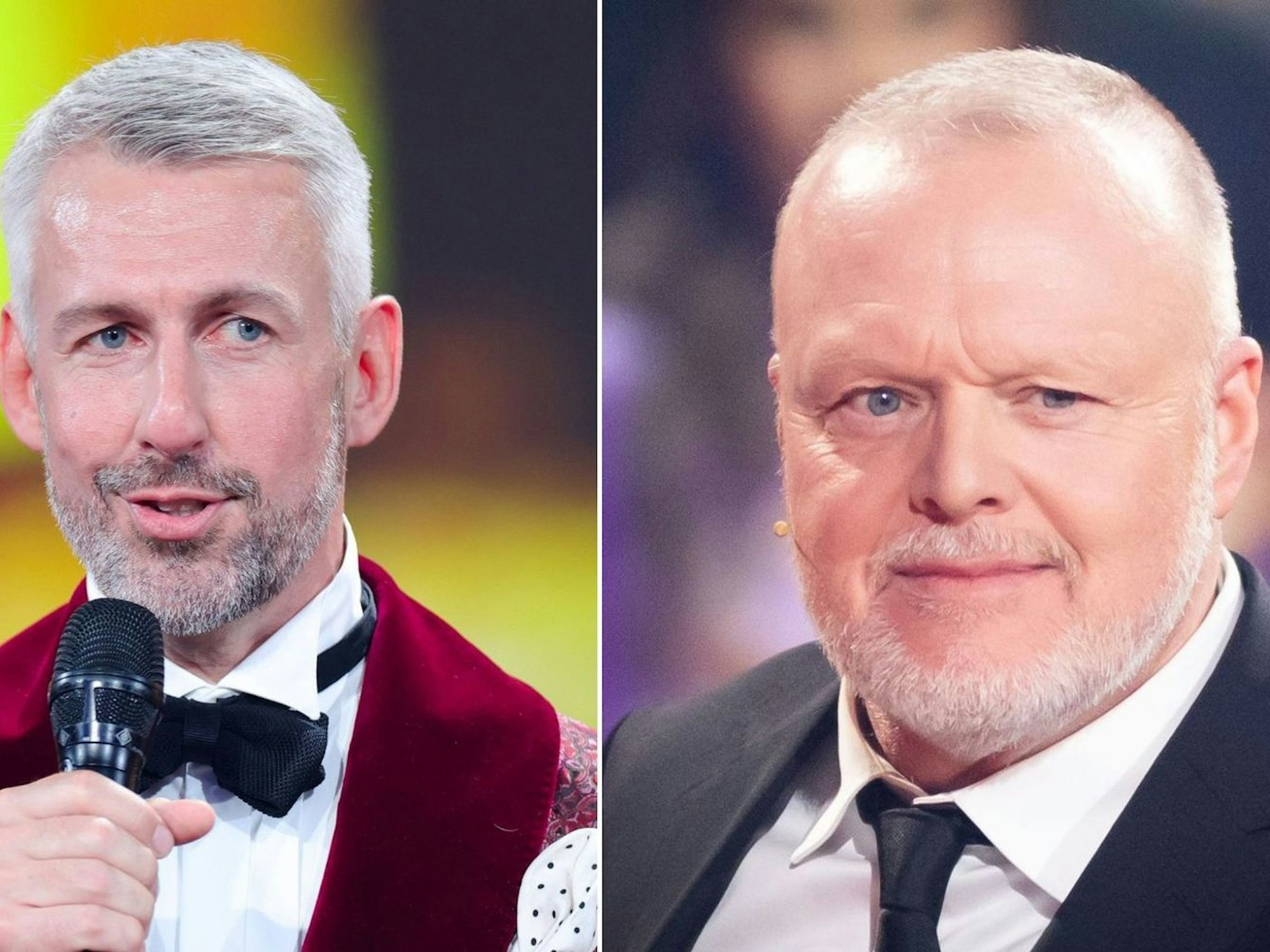 Sebastian Pufpaff (links) ist seit 2021 Moderator von „TV total“. Bekannt gemacht hat die Show Stefan Raab. (Bild: 2023 Getty Images/Andreas Rentz / 2025 Getty Images/Andreas Rentz (Fotomontage))