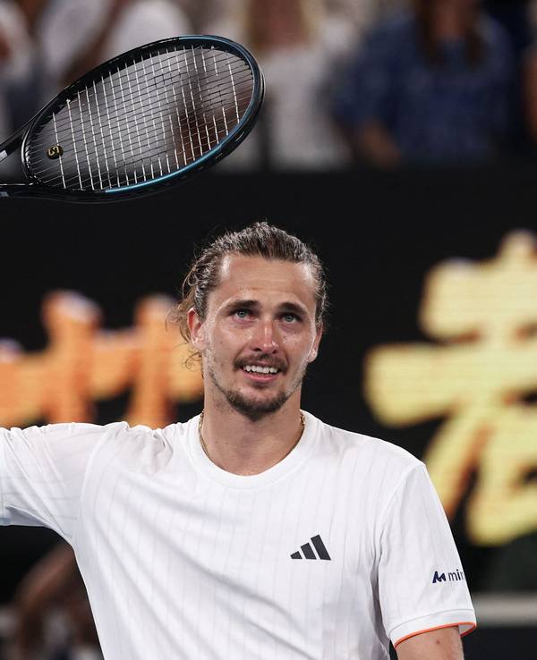 Alexander Zverev jubelt nach seinem Viertelfinal-Sieg bei den Australian Open.