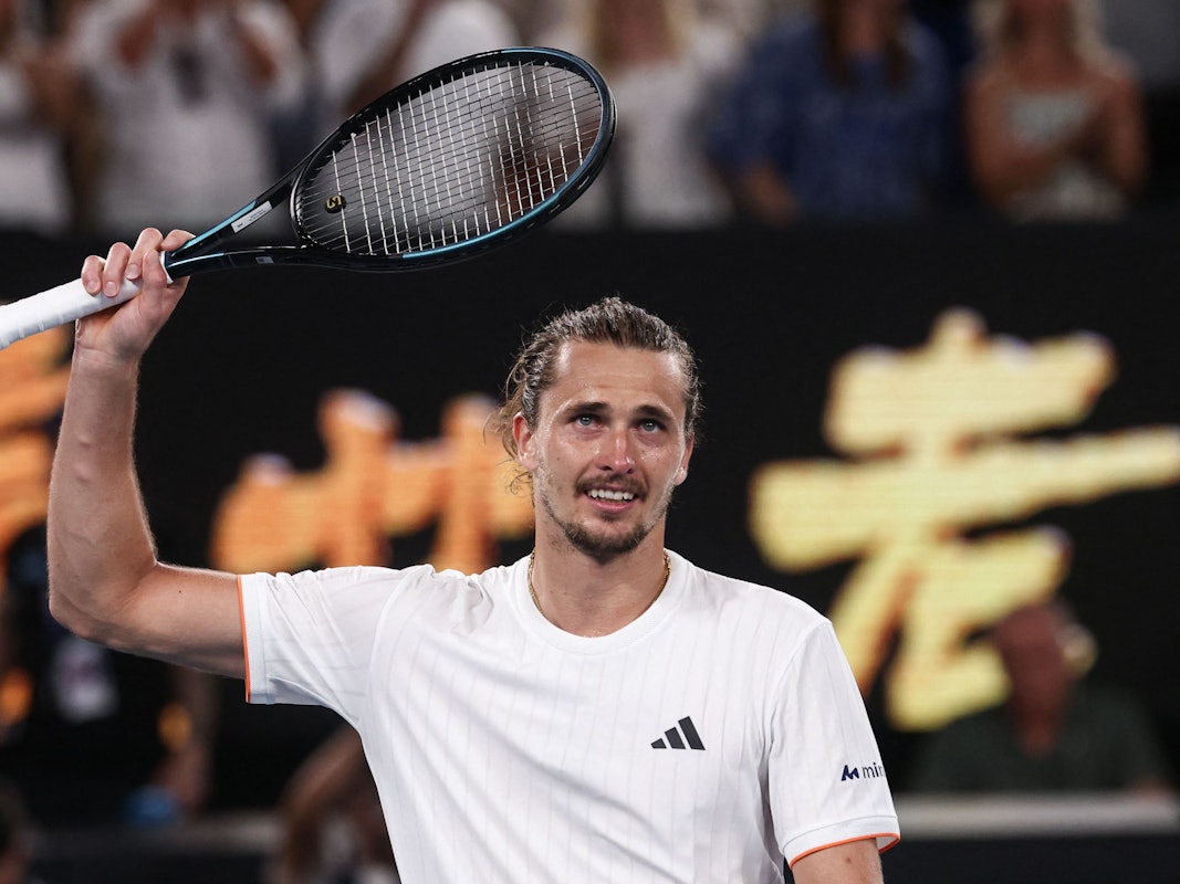 Alexander Zverev jubelt nach seinem Viertelfinal-Sieg bei den Australian Open.