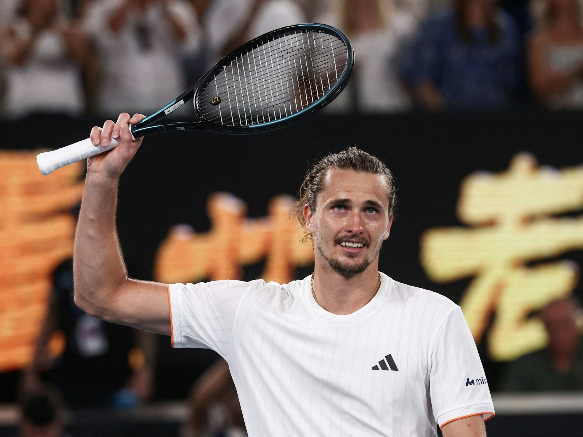 Alexander Zverev jubelt nach seinem Viertelfinal-Sieg bei den Australian Open.