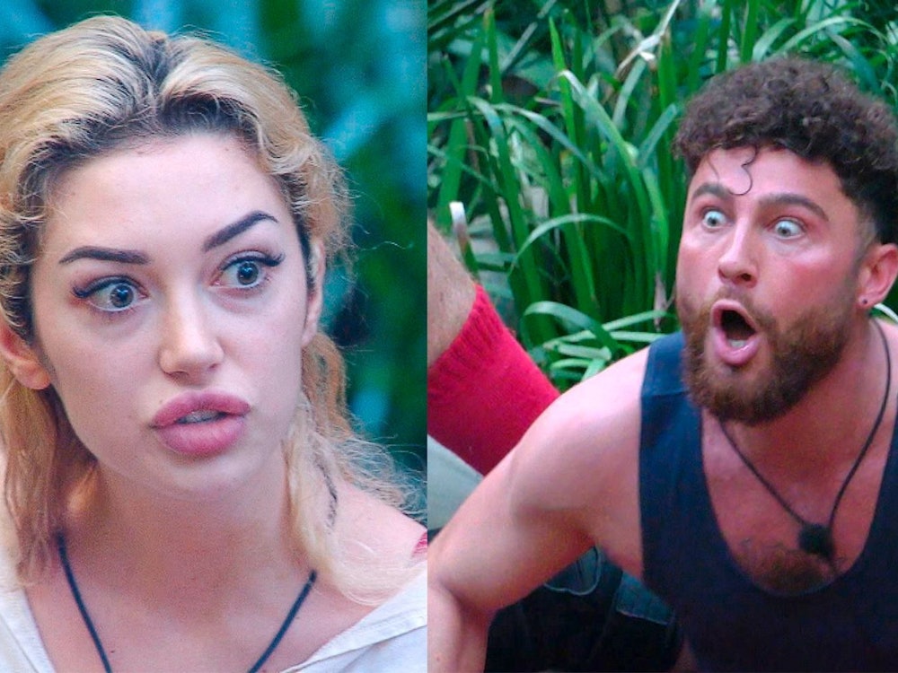 Wenn Blicke töten könnten - gäbe es schon nach Tag 4 zwei Kandidaten weniger im RTL-Dschungelcamp. Ariel (links) und Umut Tekin gerieten heftig und lautstark aneinander. (Bild: RTL)