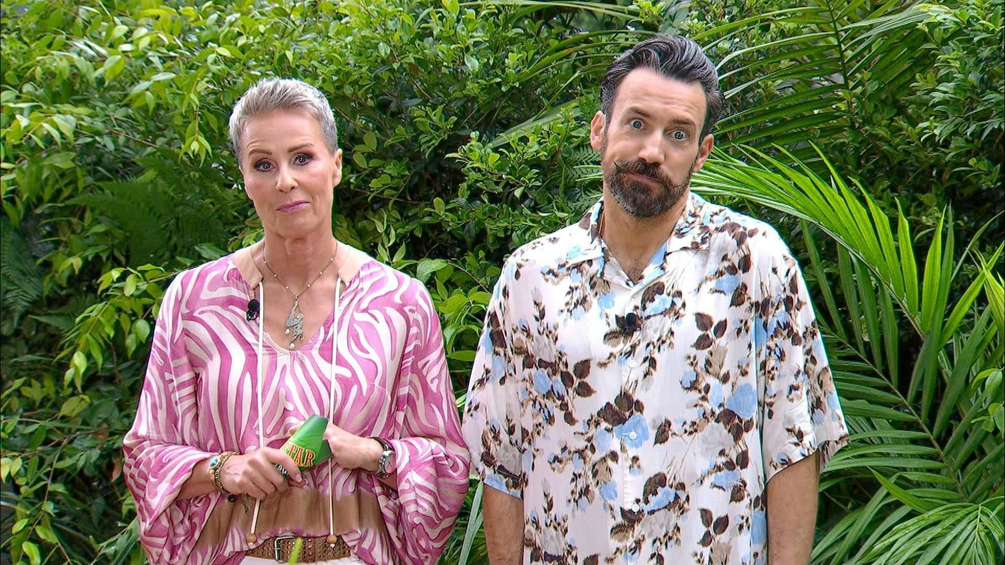 Sonja Zietlow und Jan Köppen, hier im Dschungel, mussten aufgrund einer Technikpanne improvisieren.