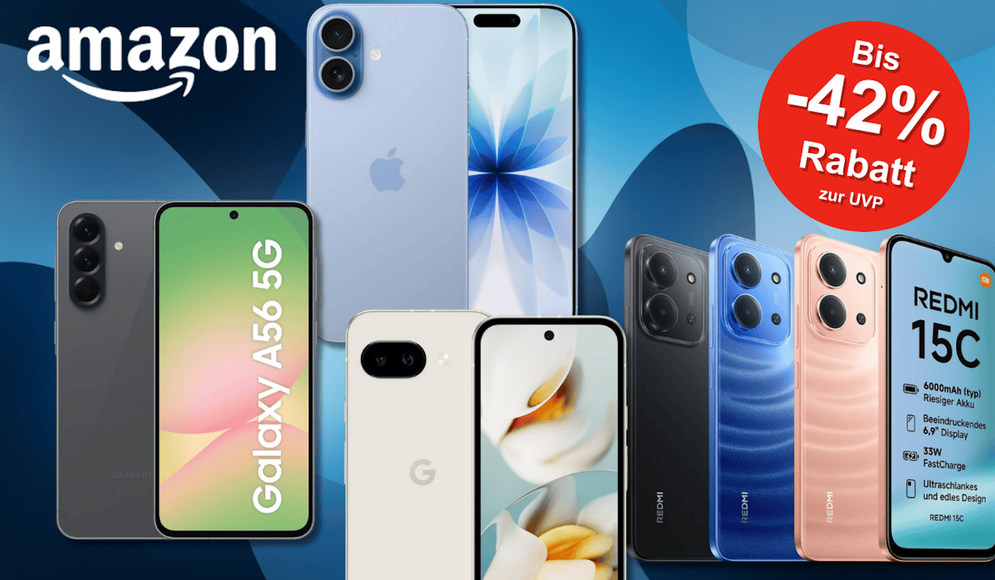 IPhone, Samsung Galaxy A56, Google Pixel 9a und Redmi