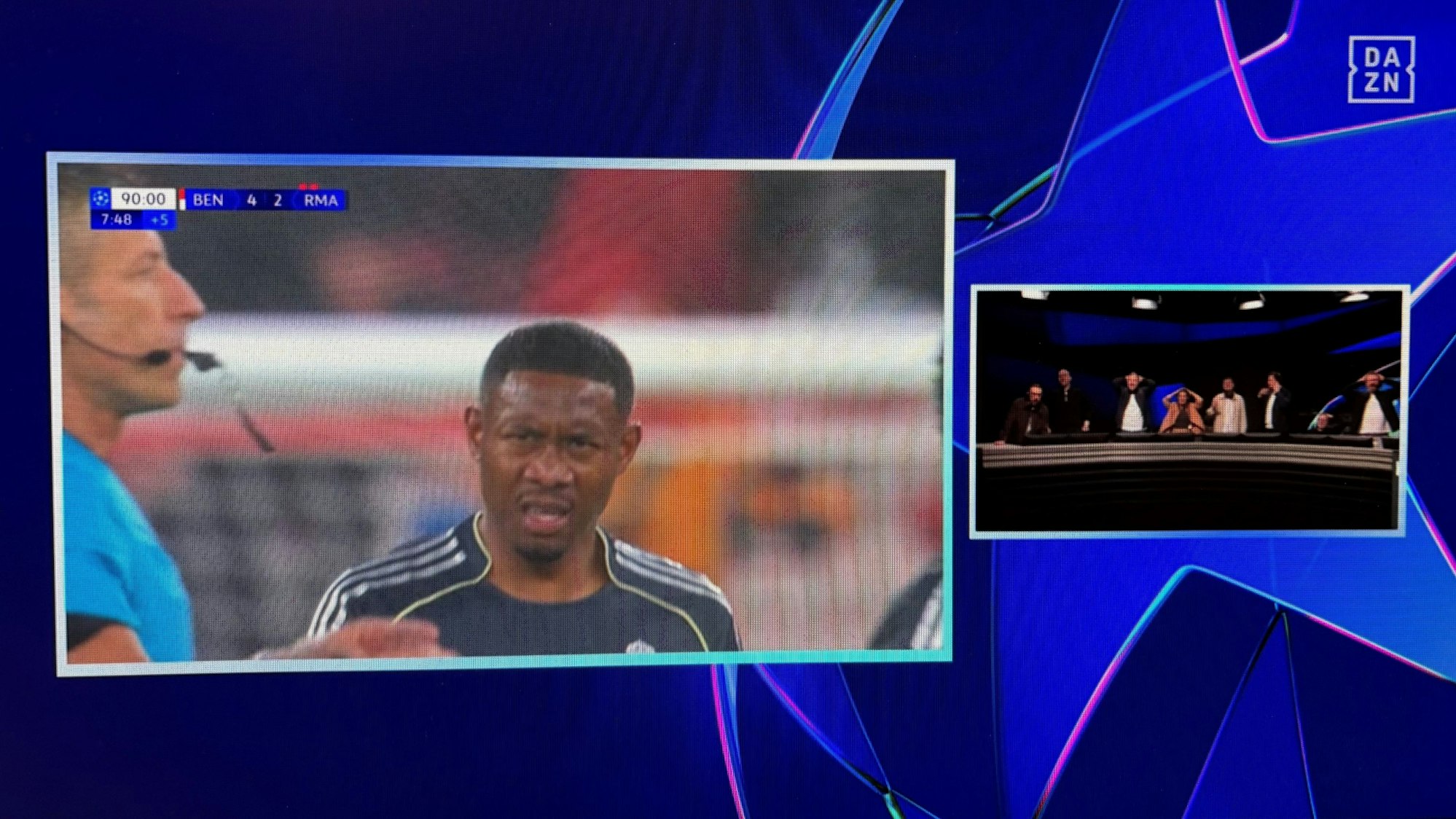 Die DAZN-Kommentatoren waren fassungslos nach dem Last-Minute-Drama beim Spiel zwischen Benfica Lissabon und Real Madrid.