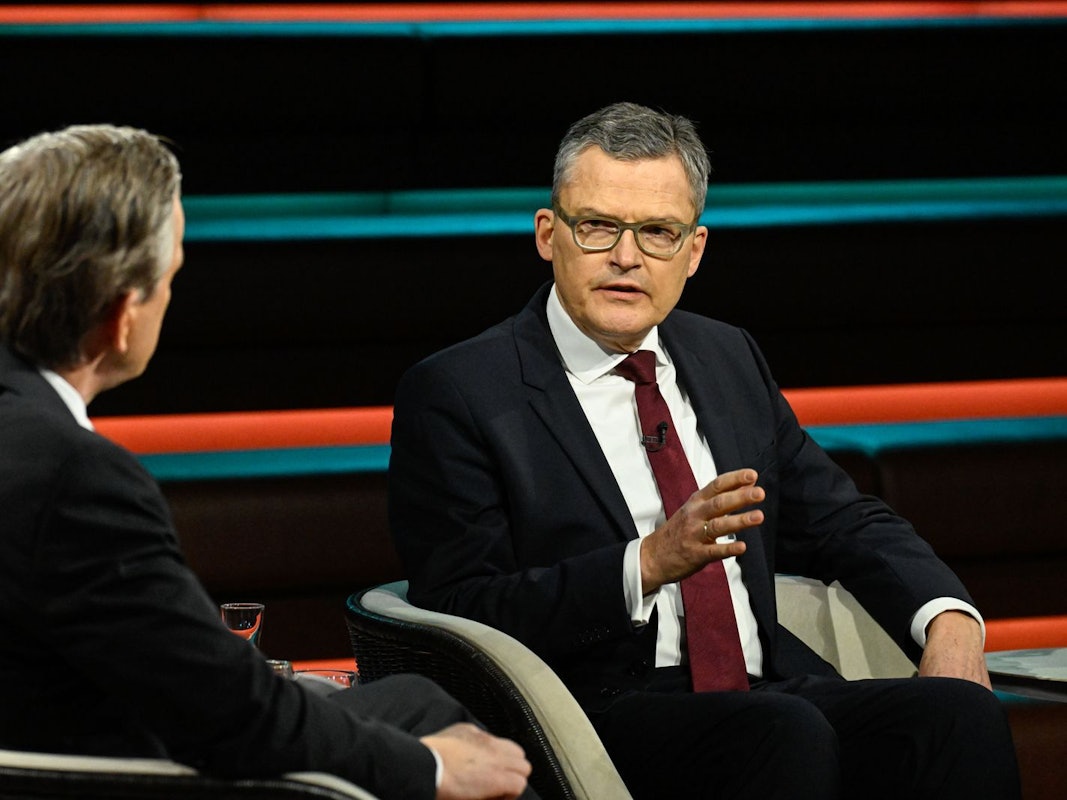 CDU-Politiker Roderich Kiesewetter warnte bei Lanz bei dem Thema Migrationswende vor einer einseitigen Debatte. (Bild: ZDF/ Markus Hertrich)
