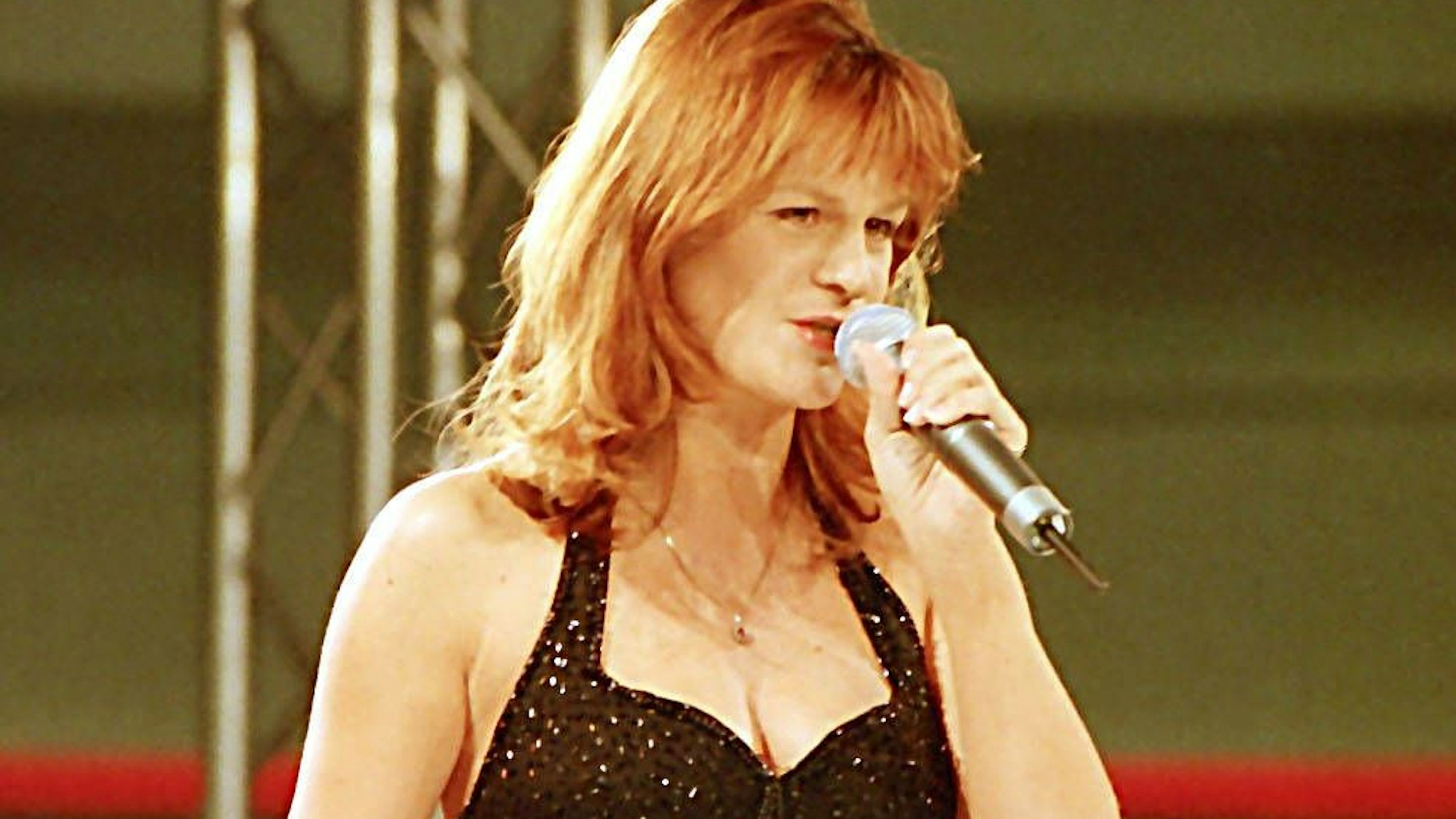 Andrea Berg bei einem Auftritt in Chemnitz.