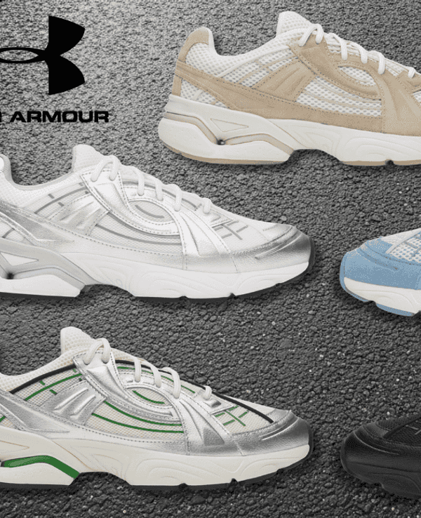 Under Armour Sola Sneaker in verschiedenen Colorways vor einem Asphalt-Hintergrund.