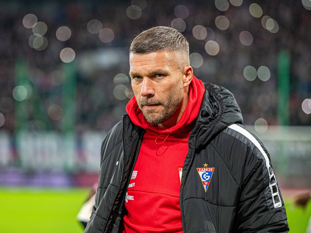 Lukas Podolski in Trainingskluft seines Vereins Gornik Zabrze